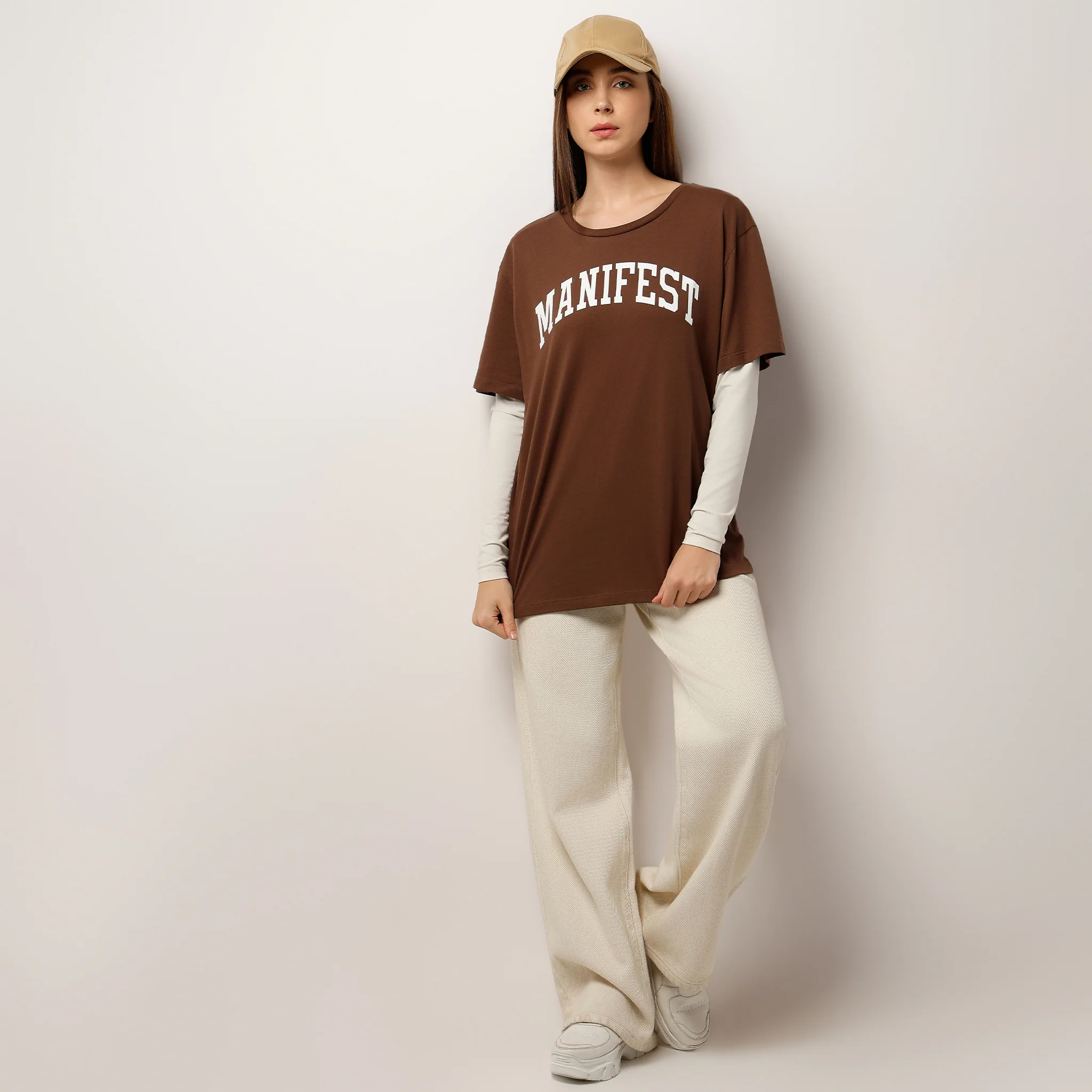 Oversized Betty Graphic T-Shirt With Front And Back Print