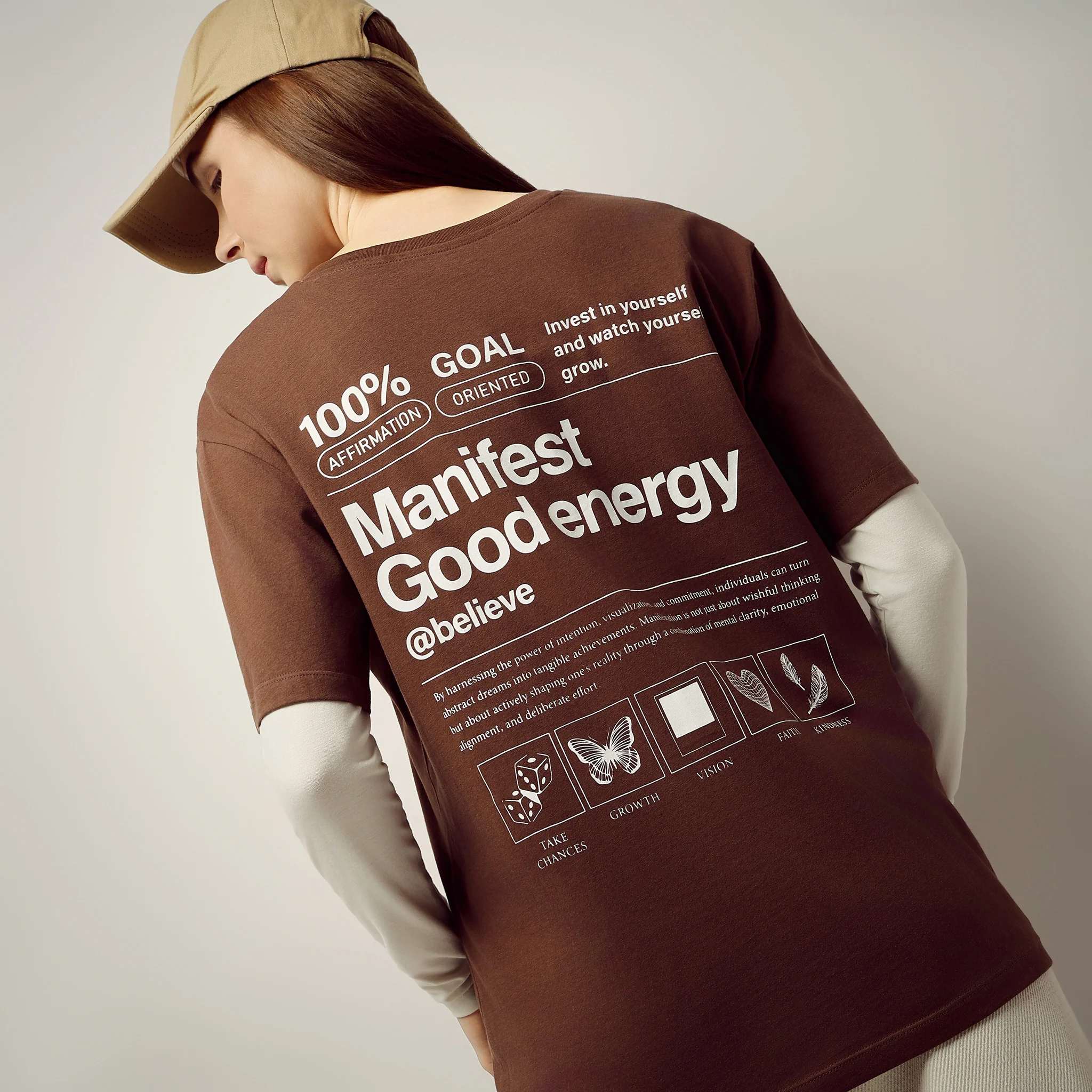 Oversized Betty Graphic T-Shirt With Front And Back Print - Image 3