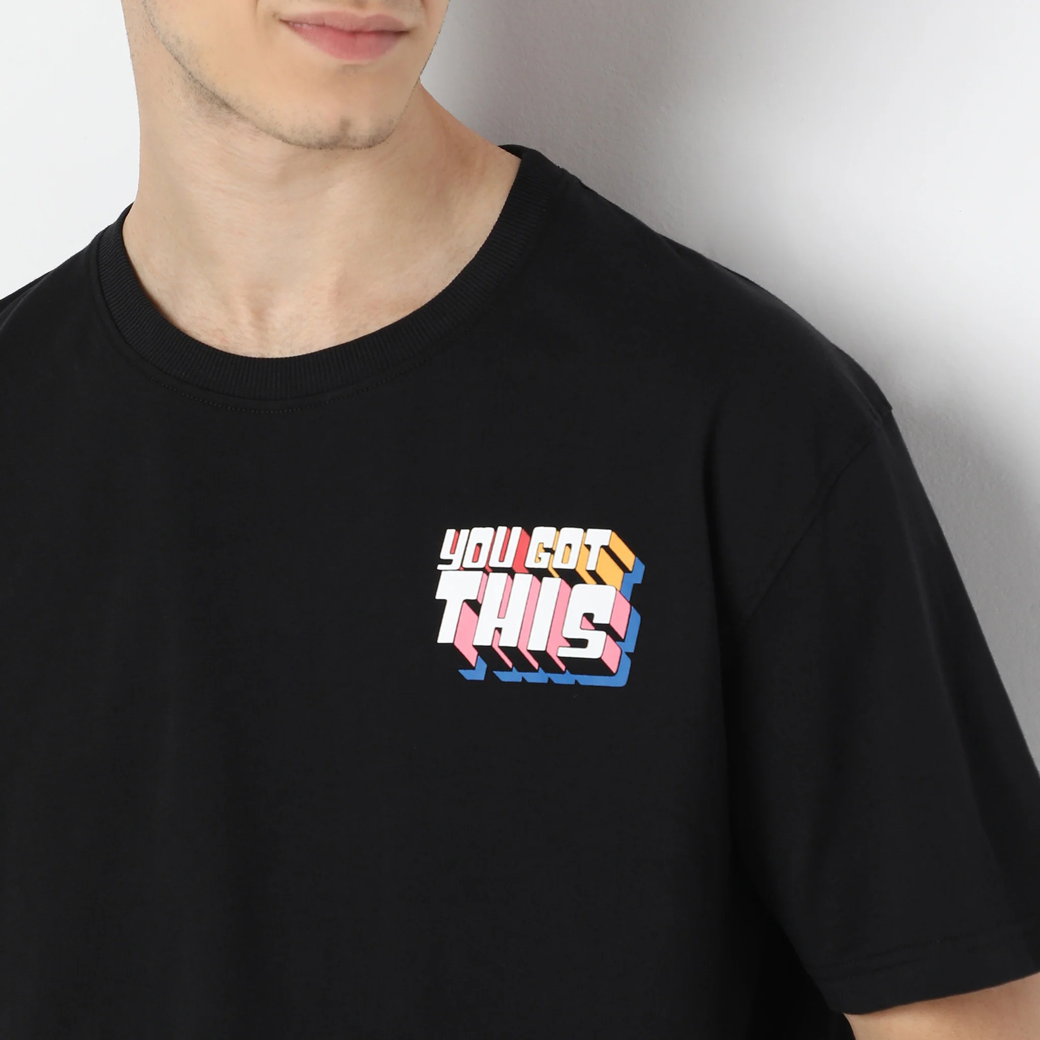 Graphic Oversize Crew Neck Slogan T-Shirt - Image 5