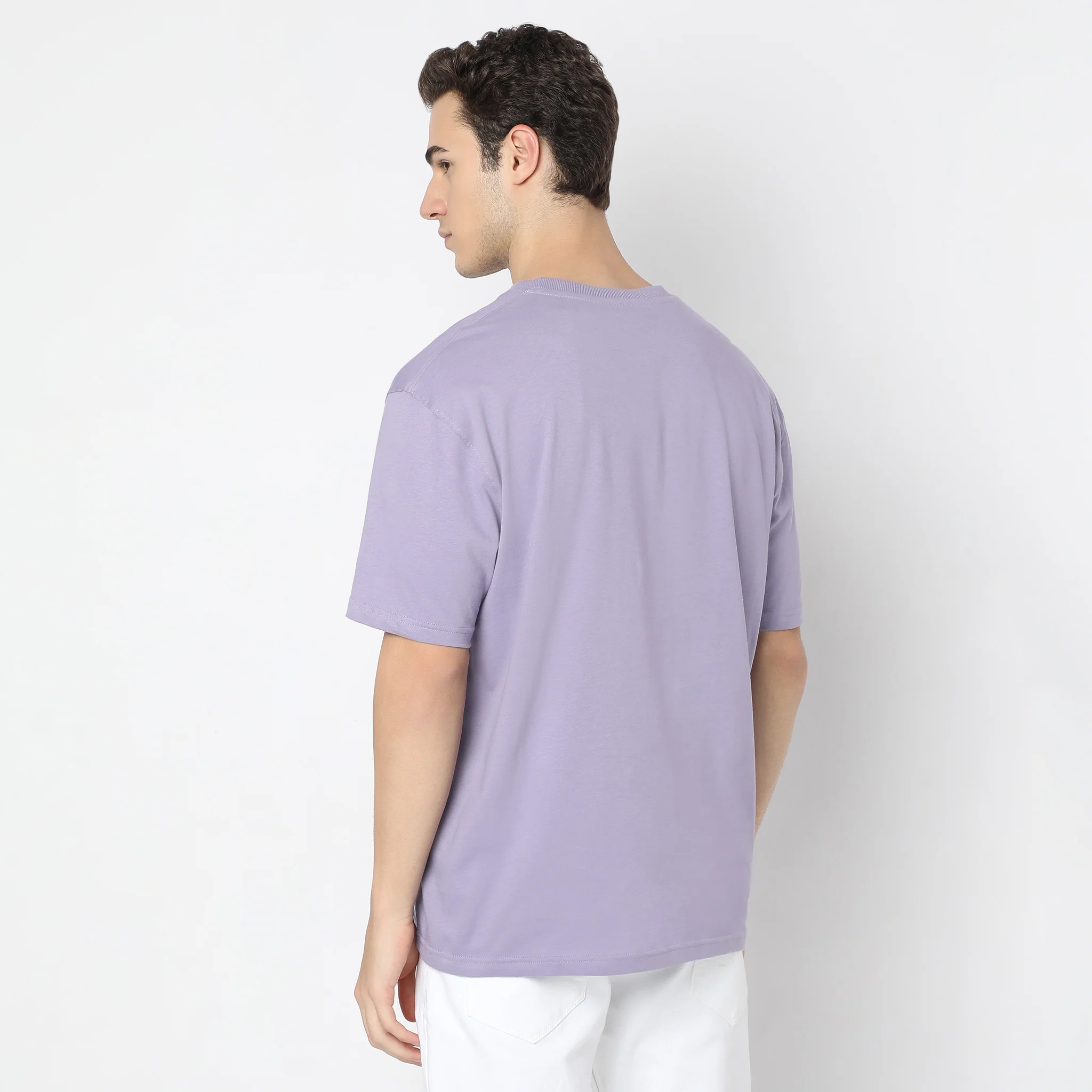 Graphic Oversize Crew Neck Slogan T-Shirt - Image 3