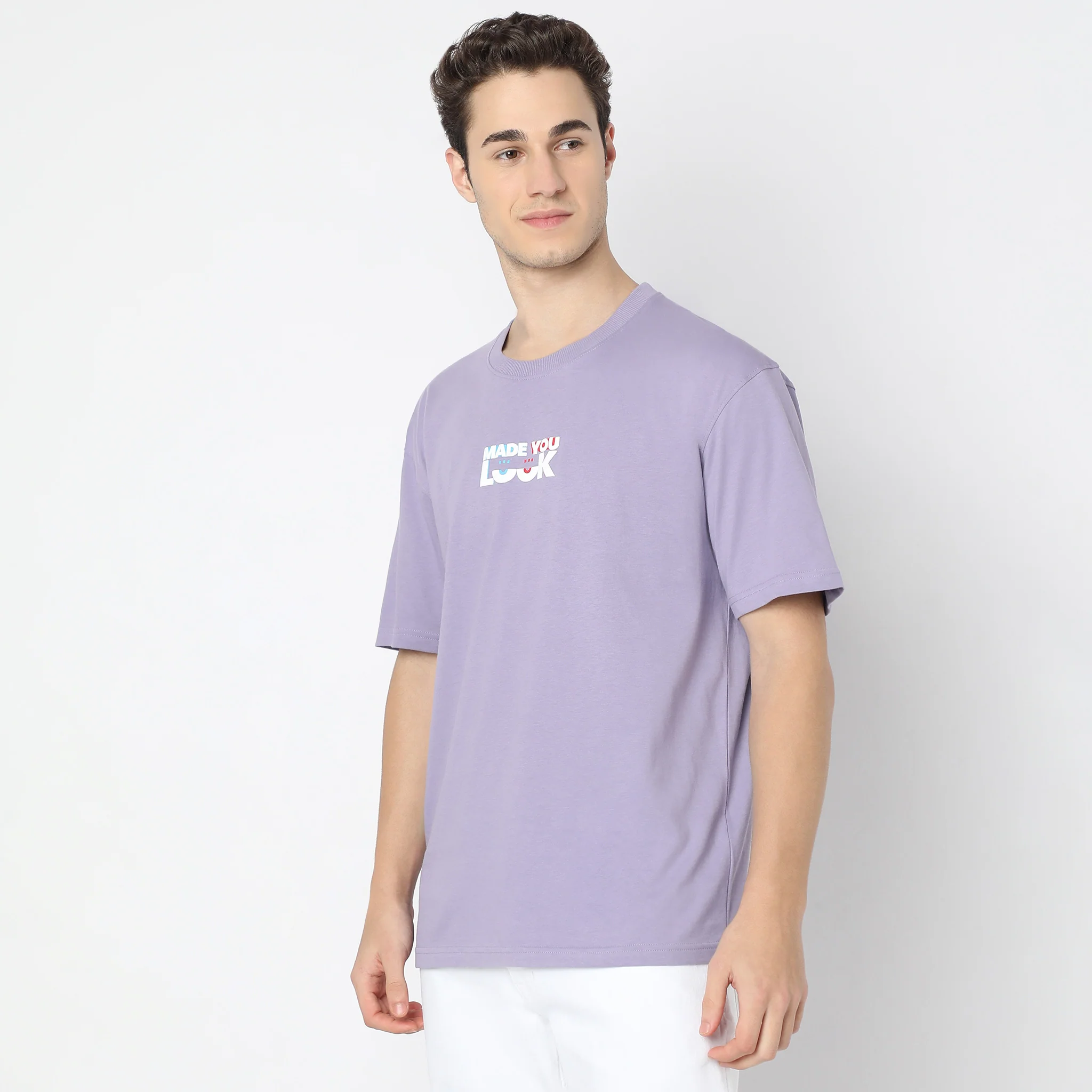 Graphic Oversize Crew Neck Slogan T-Shirt - Image 4