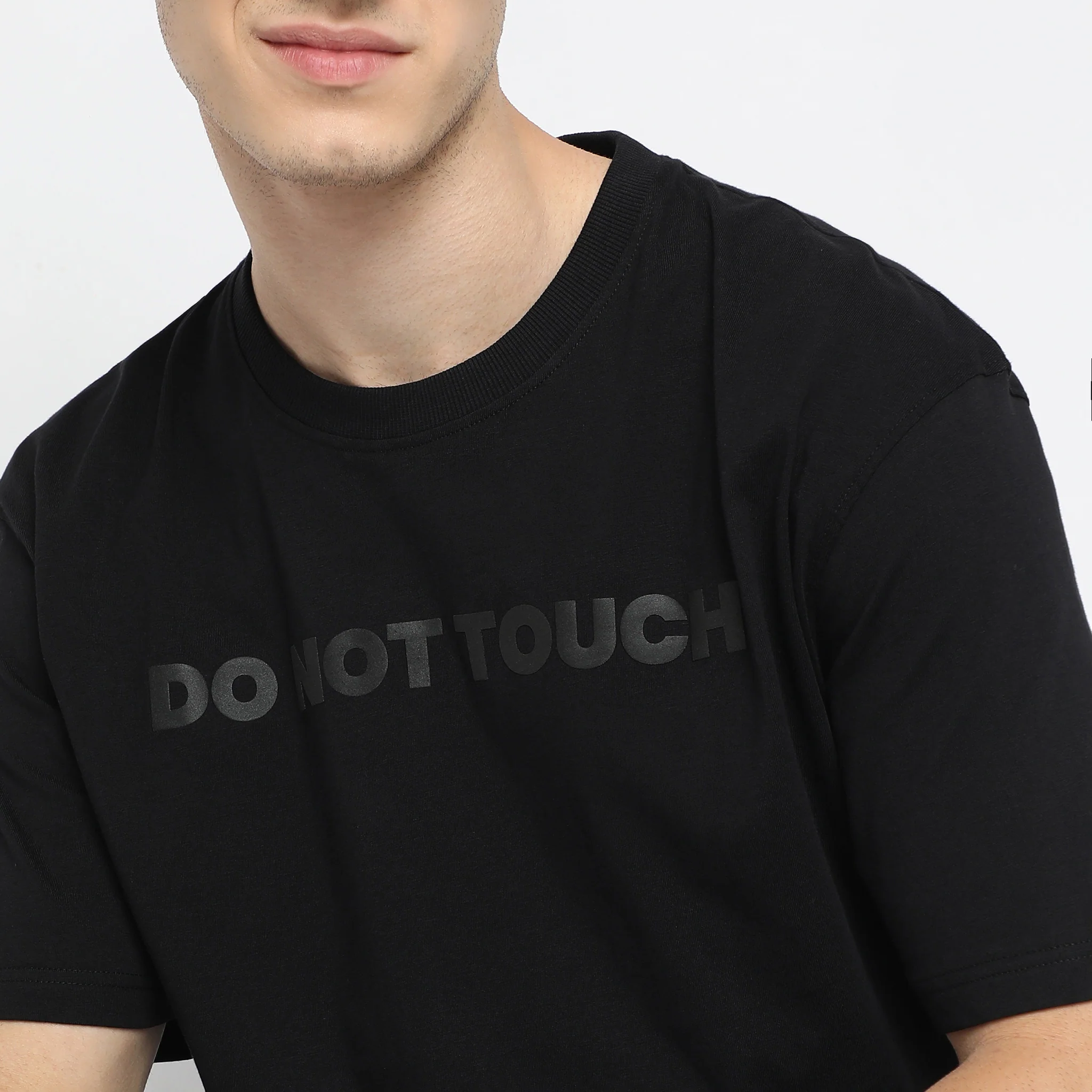 Graphic Oversize Crew Neck Slogan T-Shirt - Image 5