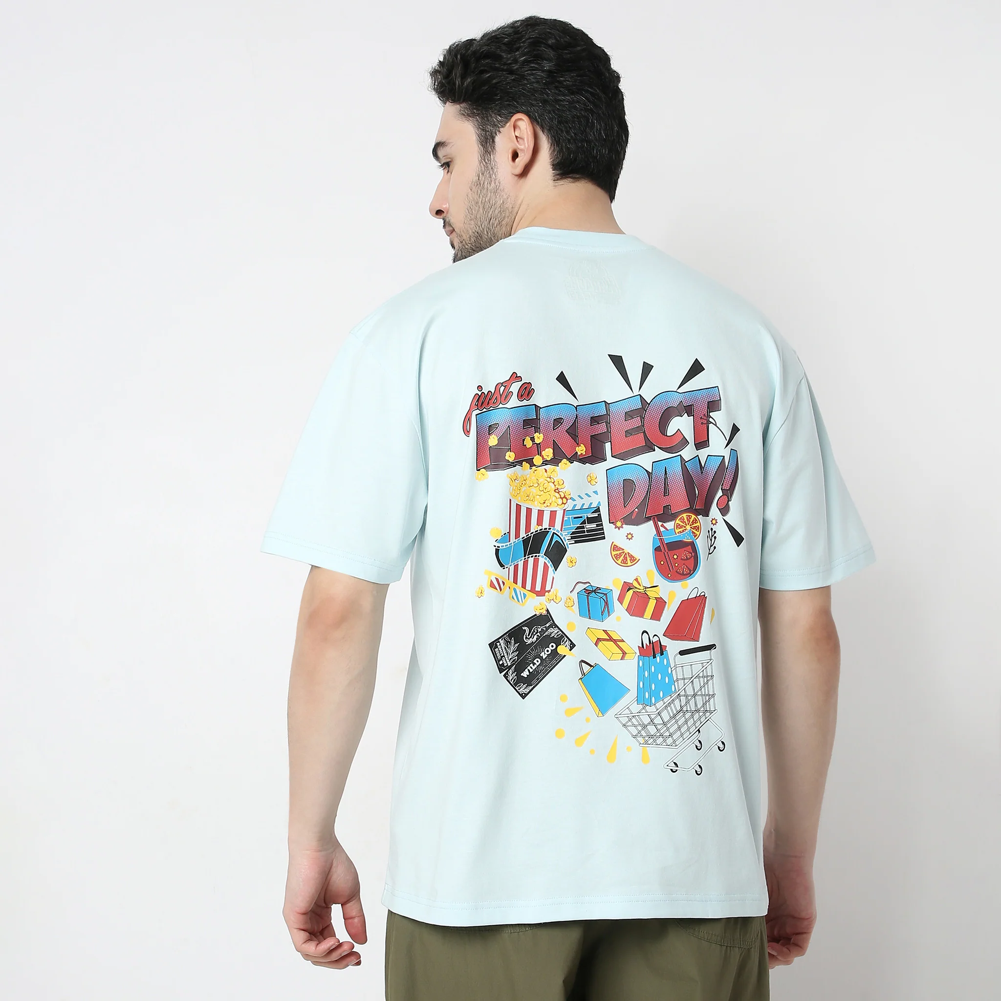 Oversize Graphic Crew Neck Karaoke Street Knit T-Shirt - Image 3