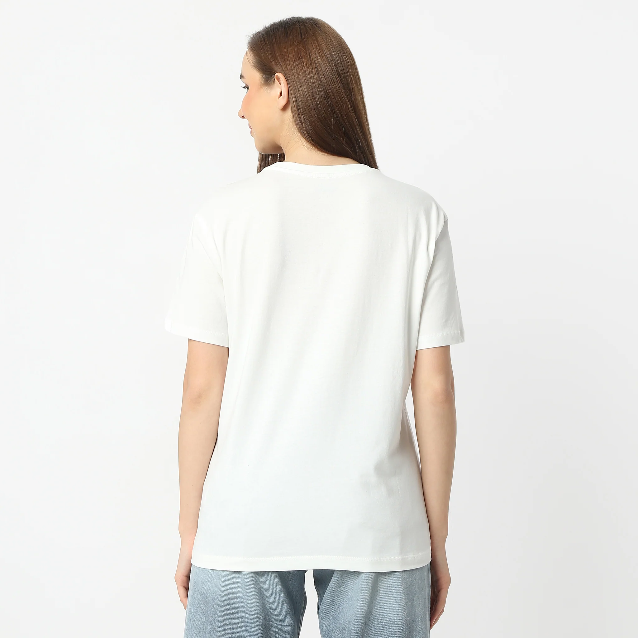 Oversize Printed Round Neck Short Sleeve T-Shirt - Image 3