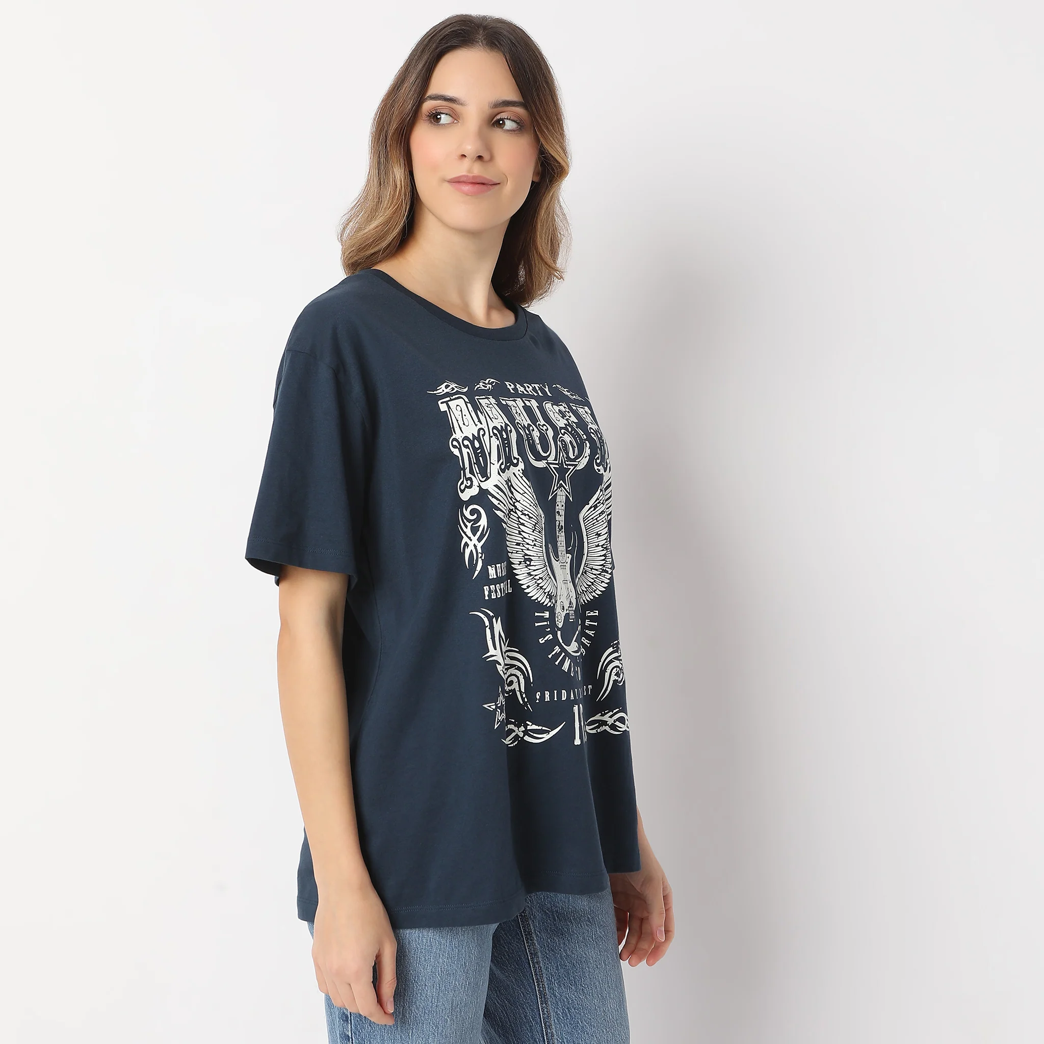 Oversize Printed Short Sleeve T-Shirt - Image 5