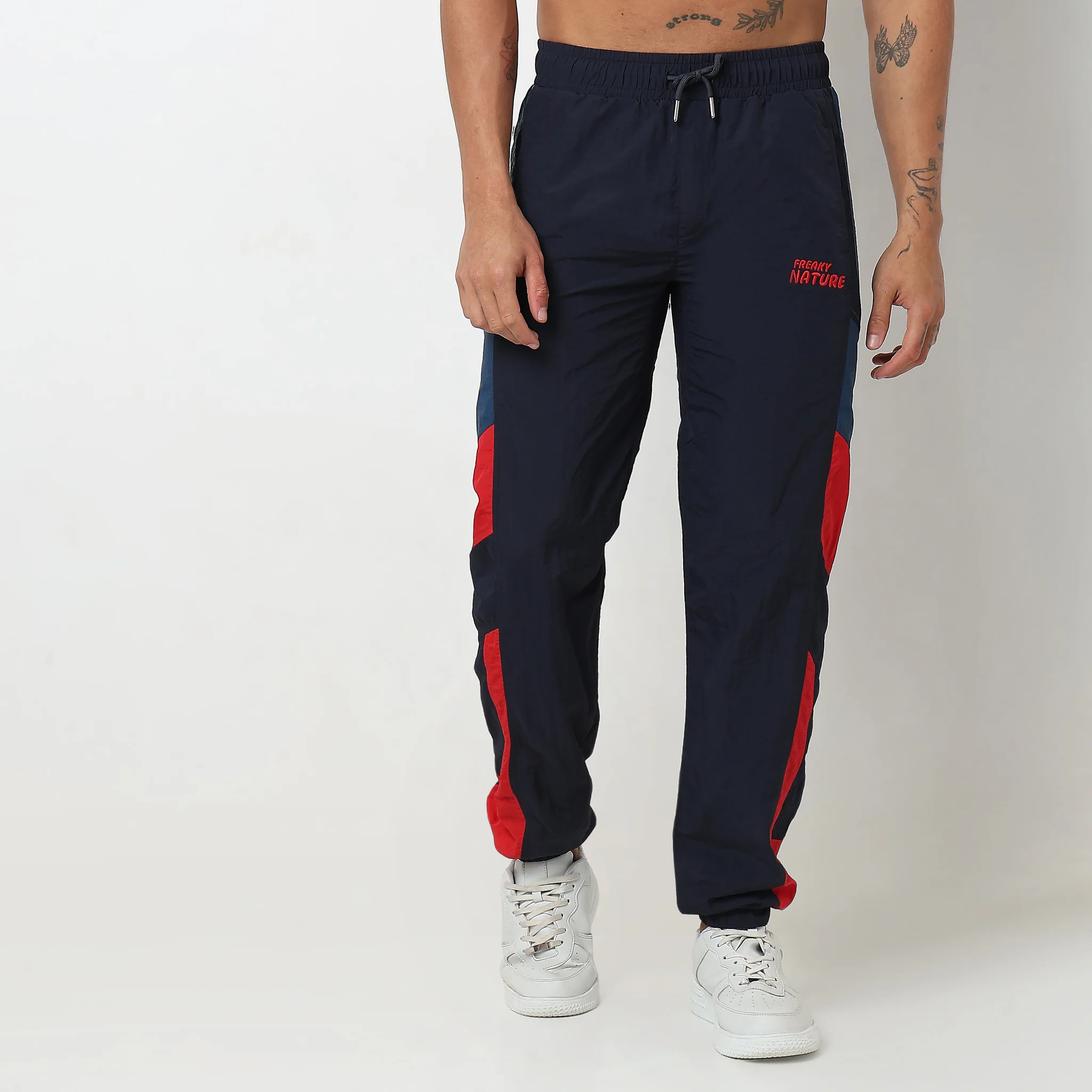 Tropadelic™ Joggers - Polyamide Trendy Joggers With Block Patch - Mid Rise - Image 2