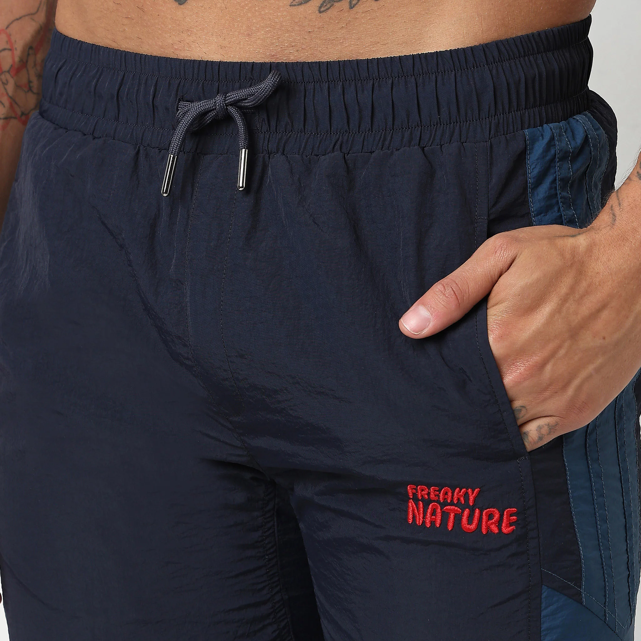 Tropadelic™ Joggers - Polyamide Trendy Joggers With Block Patch - Mid Rise - Image 4