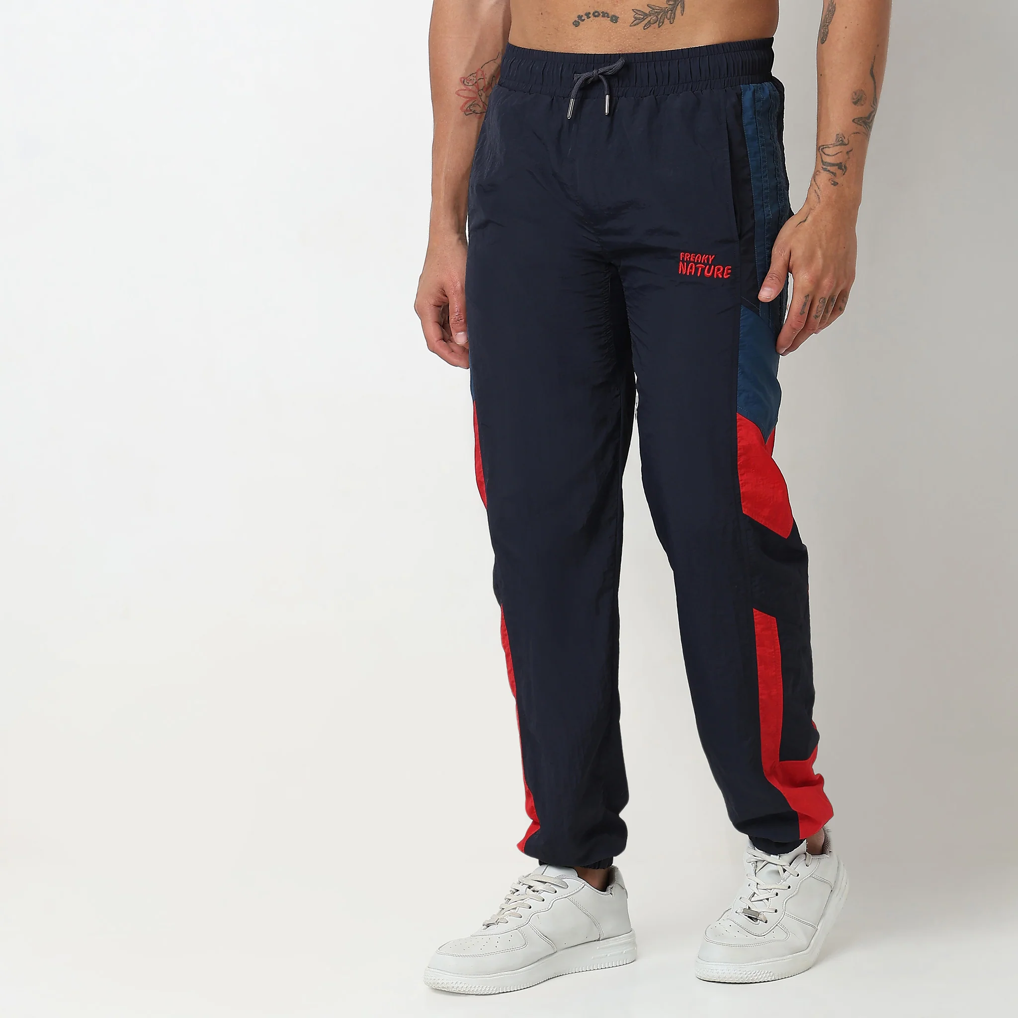 Tropadelic™ Joggers - Polyamide Trendy Joggers With Block Patch - Mid Rise - Image 5