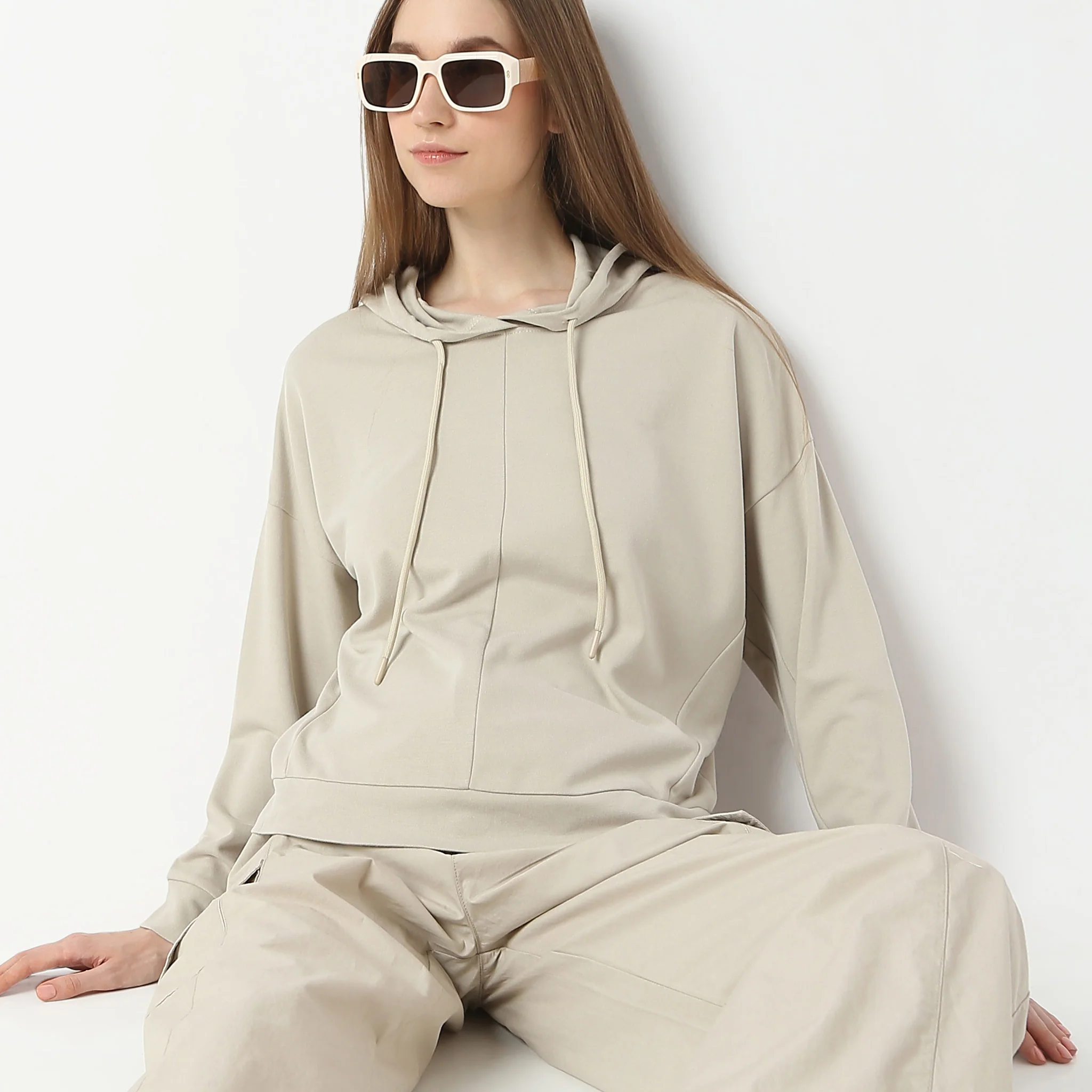 Oversize Casual Knit Smooth Sweat Tee