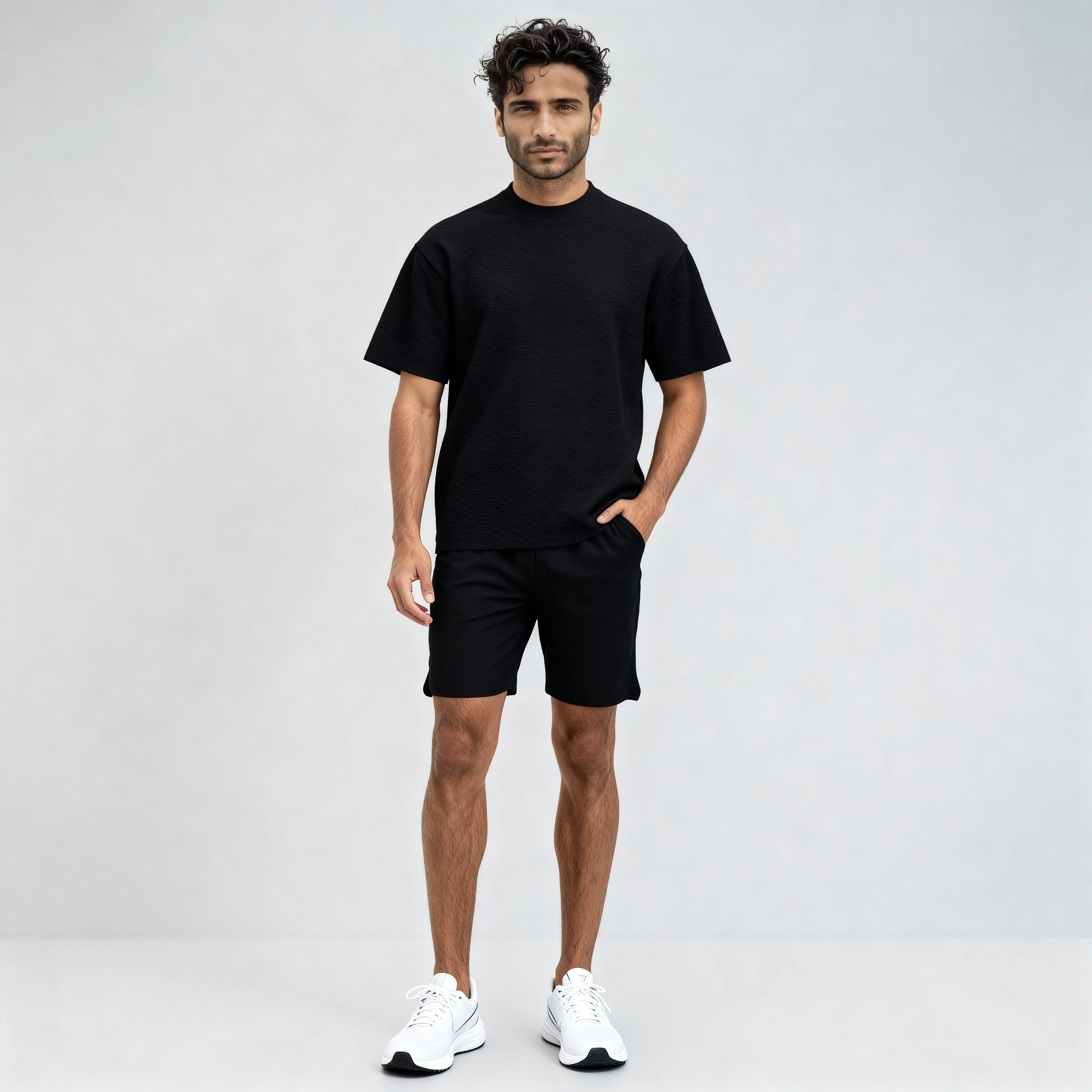 Oversize Crew Neck Structured Unisets T-Shirt - Image 11