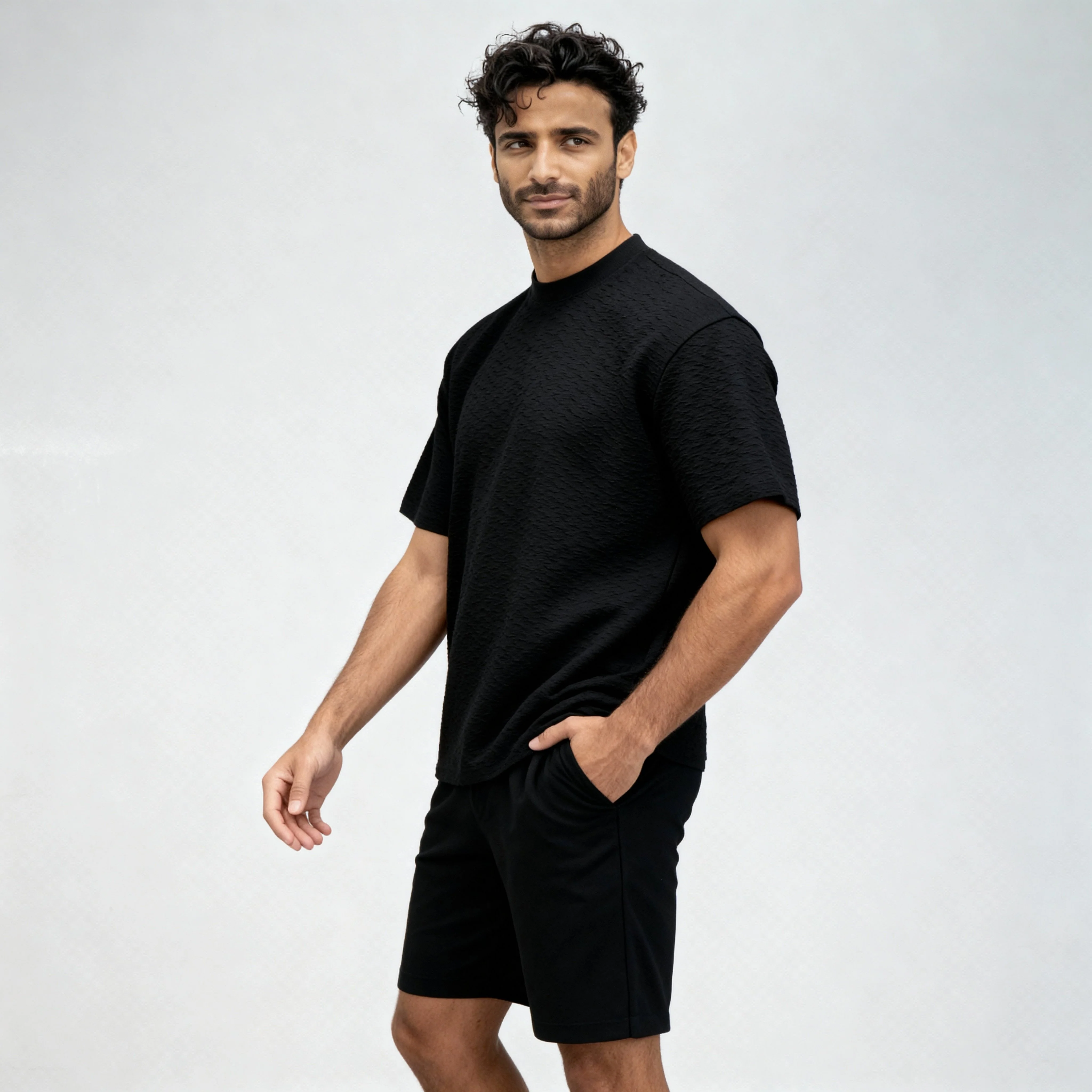 Oversize Crew Neck Structured Unisets T-Shirt - Image 12