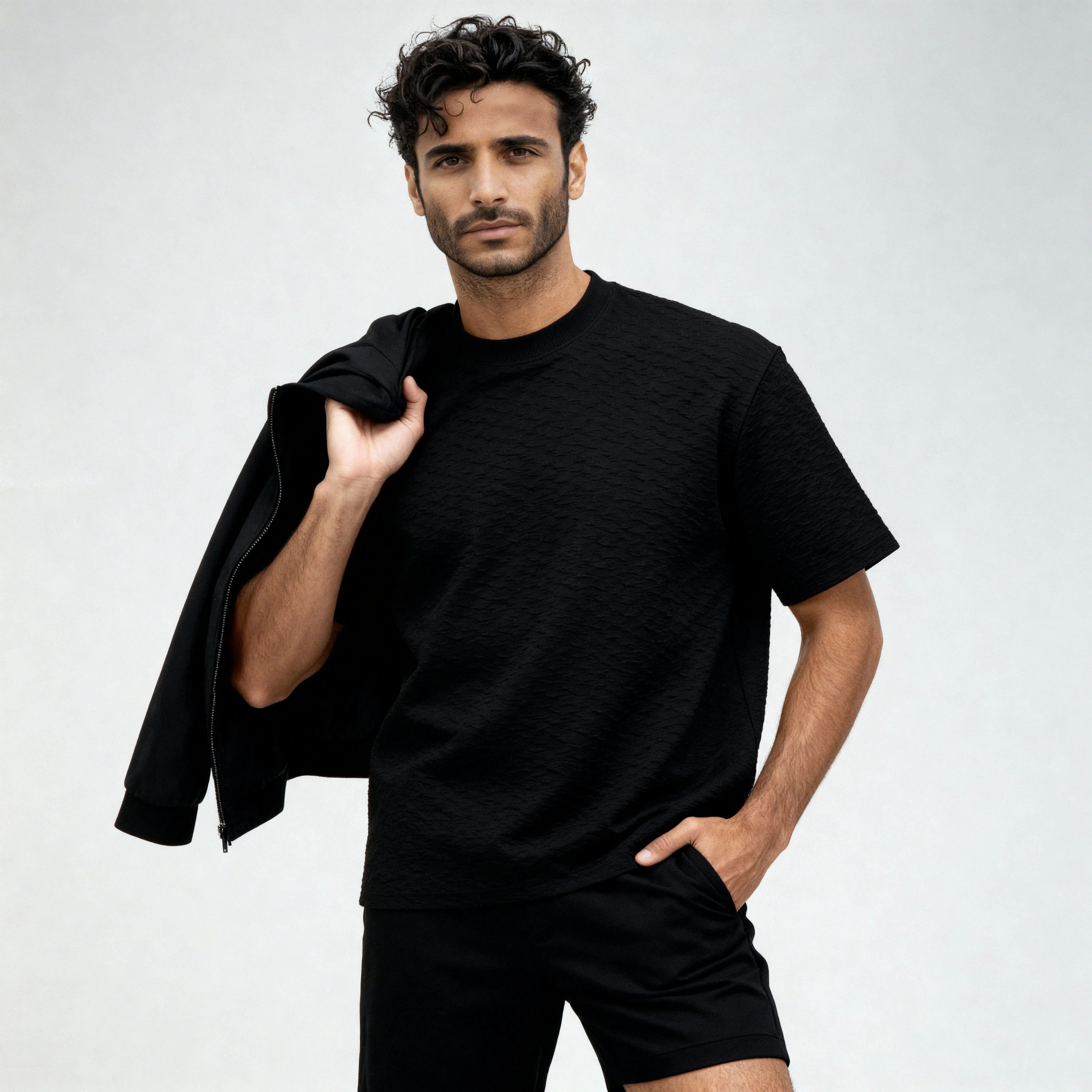 Oversize Crew Neck Structured Unisets T-Shirt - Image 15