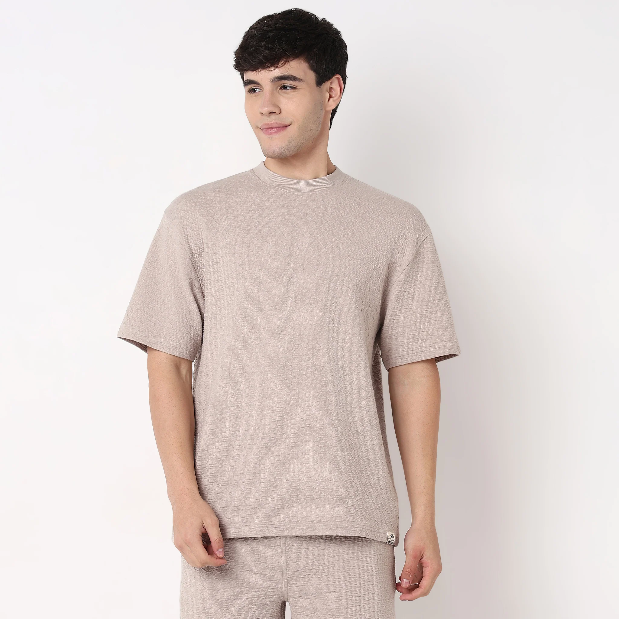 Oversize Crew Neck Structured Unisets T-Shirt - Image 7