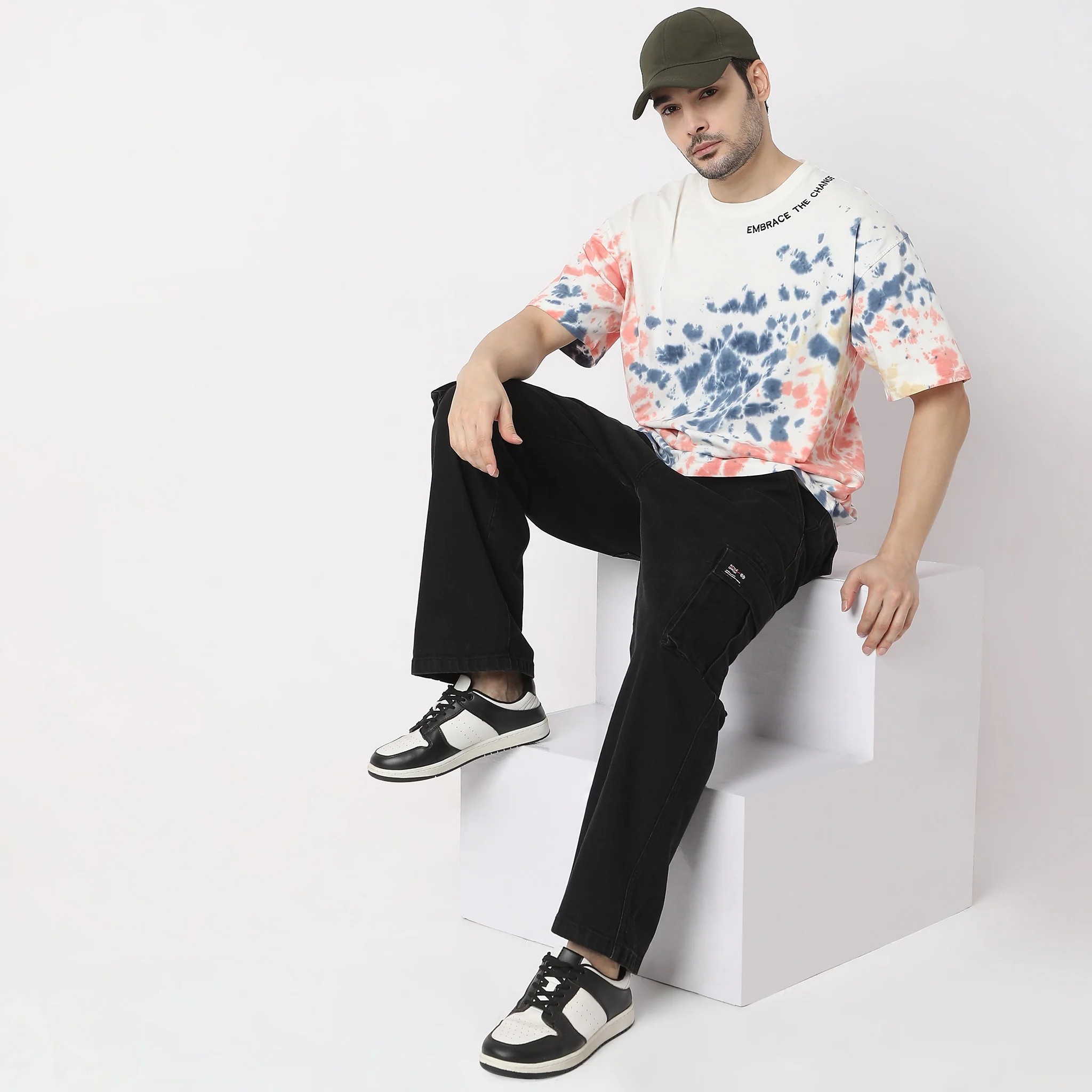 Oversize Tie - Dye Crew Neck T-Shirt