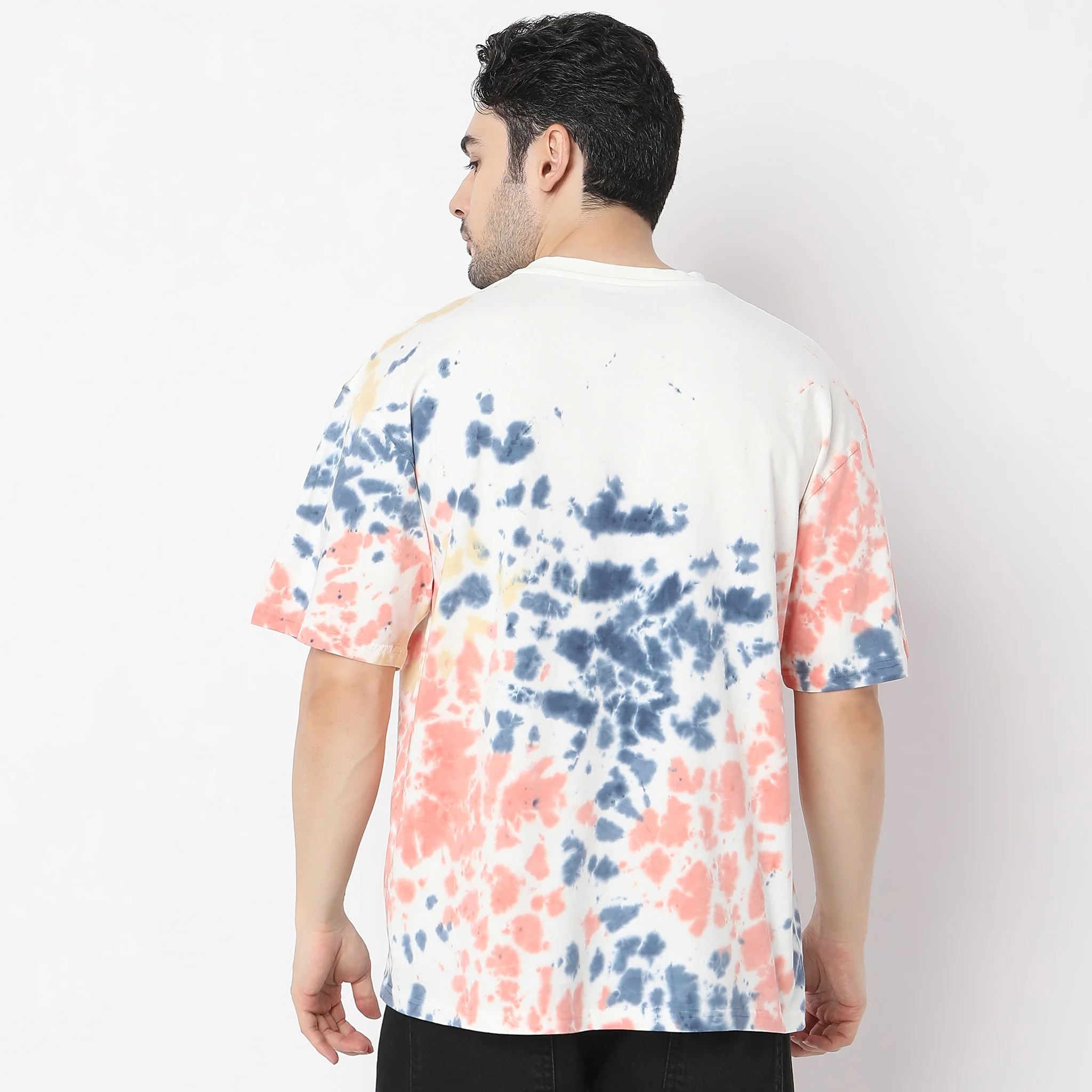 Oversize Tie - Dye Crew Neck T-Shirt - Image 3