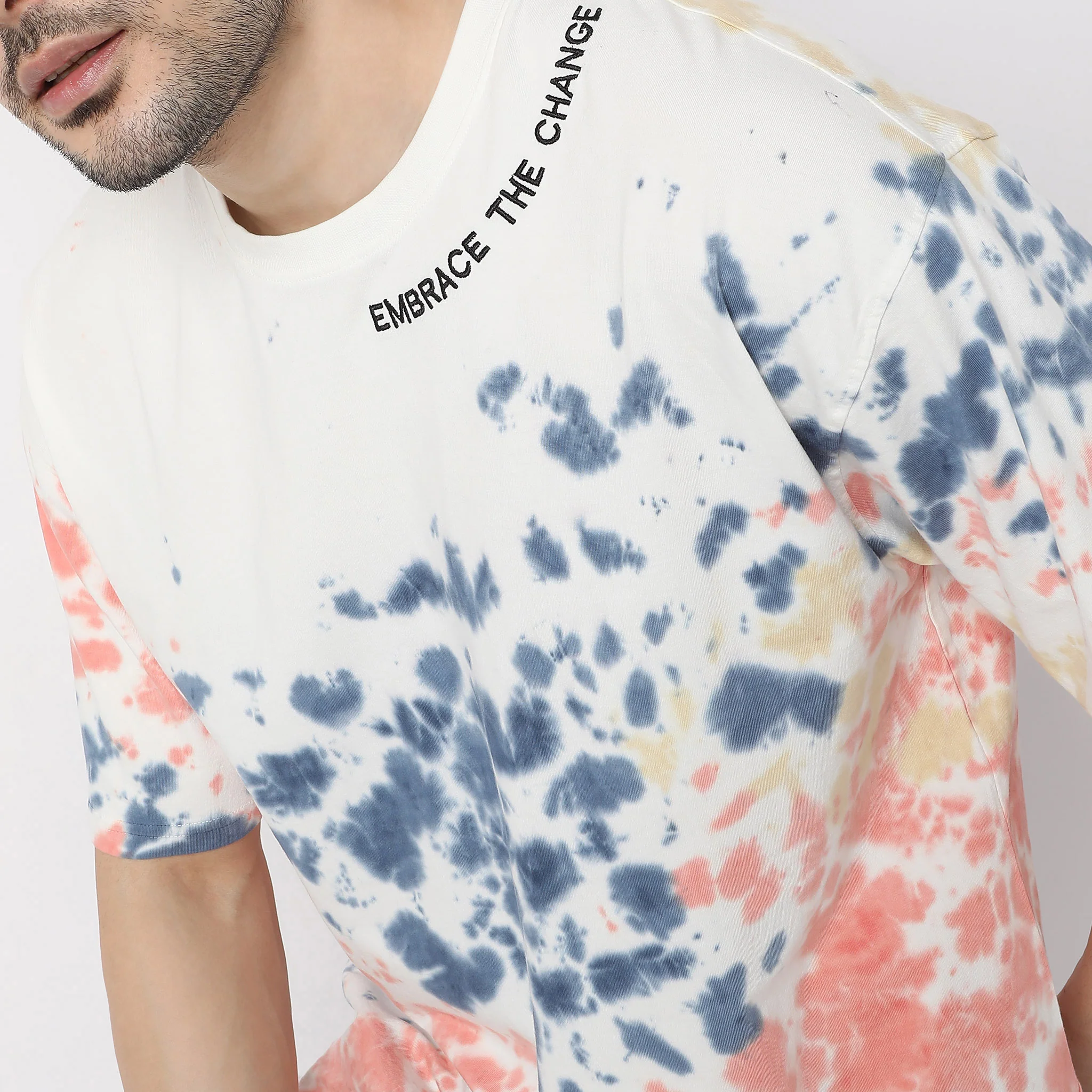 Oversize Tie - Dye Crew Neck T-Shirt - Image 5