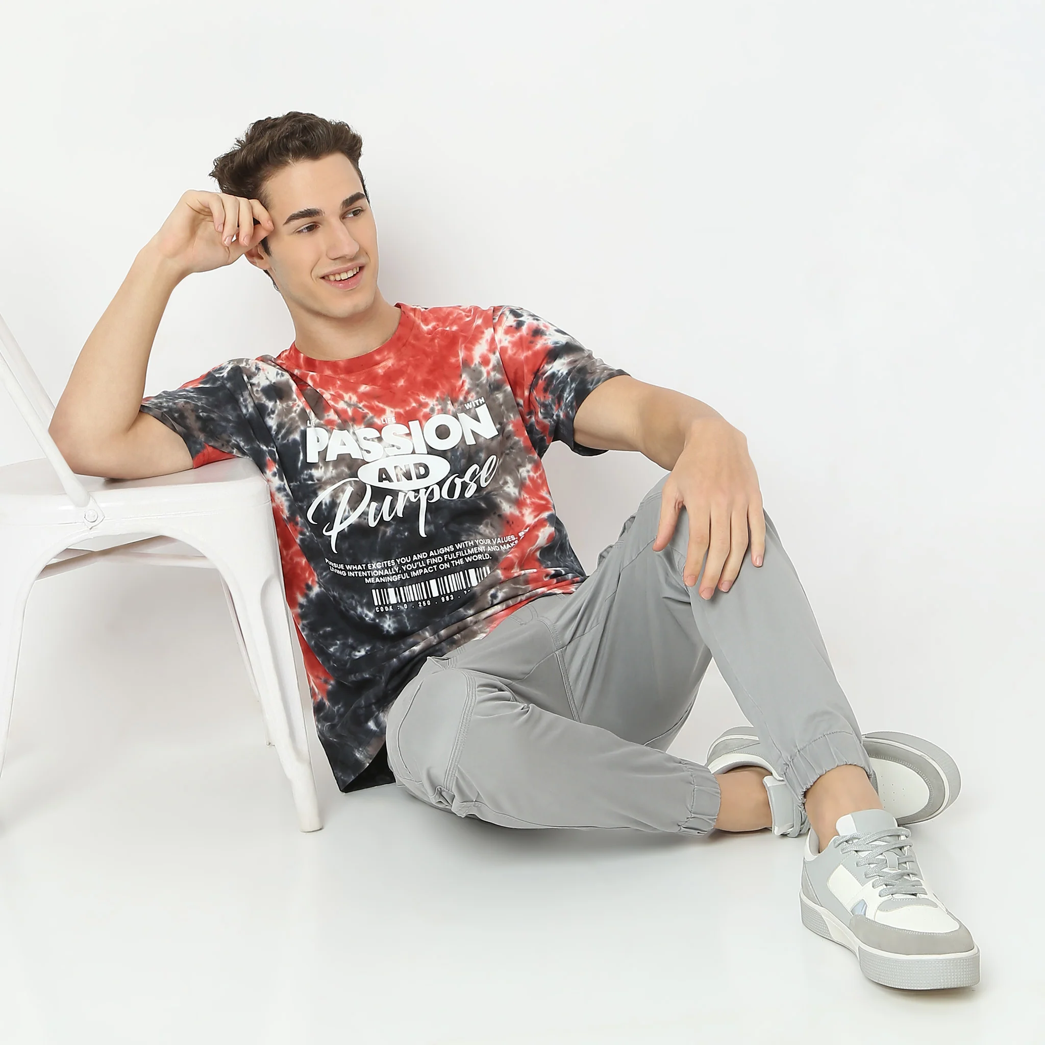 Oversize Tie - Dye Crew Neck T-Shirt