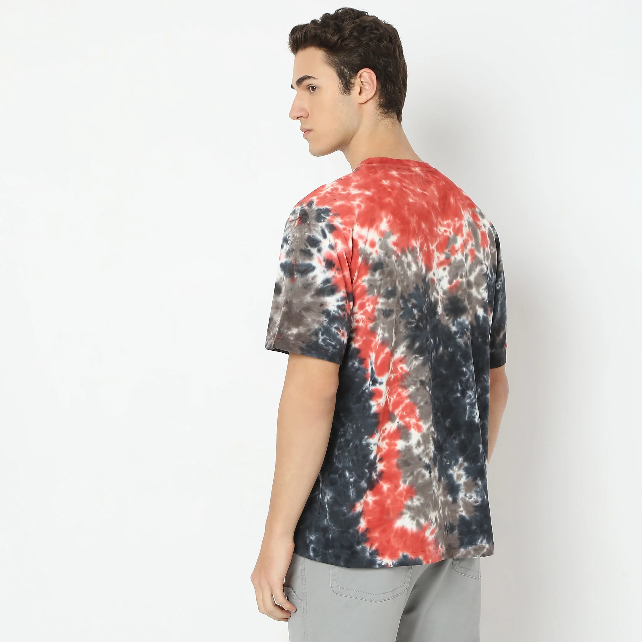 Oversize Tie - Dye Crew Neck T-Shirt - Image 3