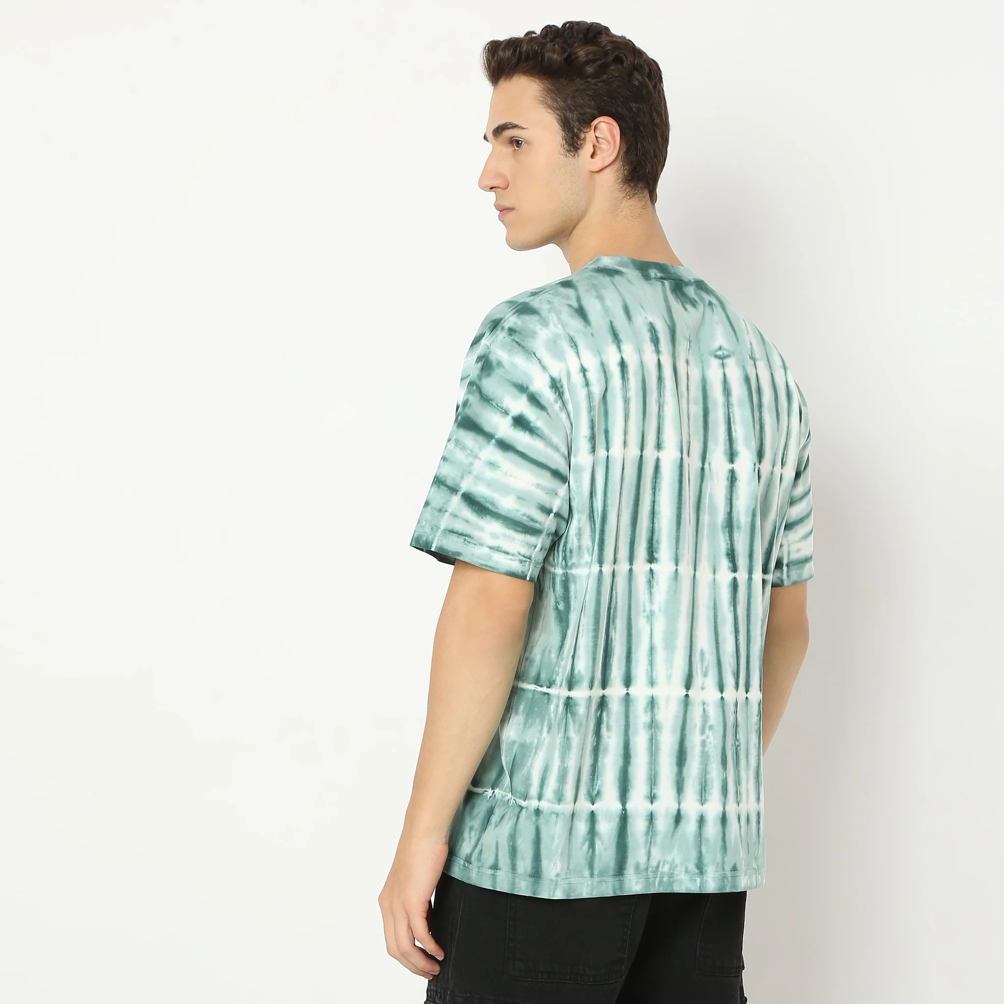 Oversize Tie - Dye Crew Neck T-Shirt - Image 3