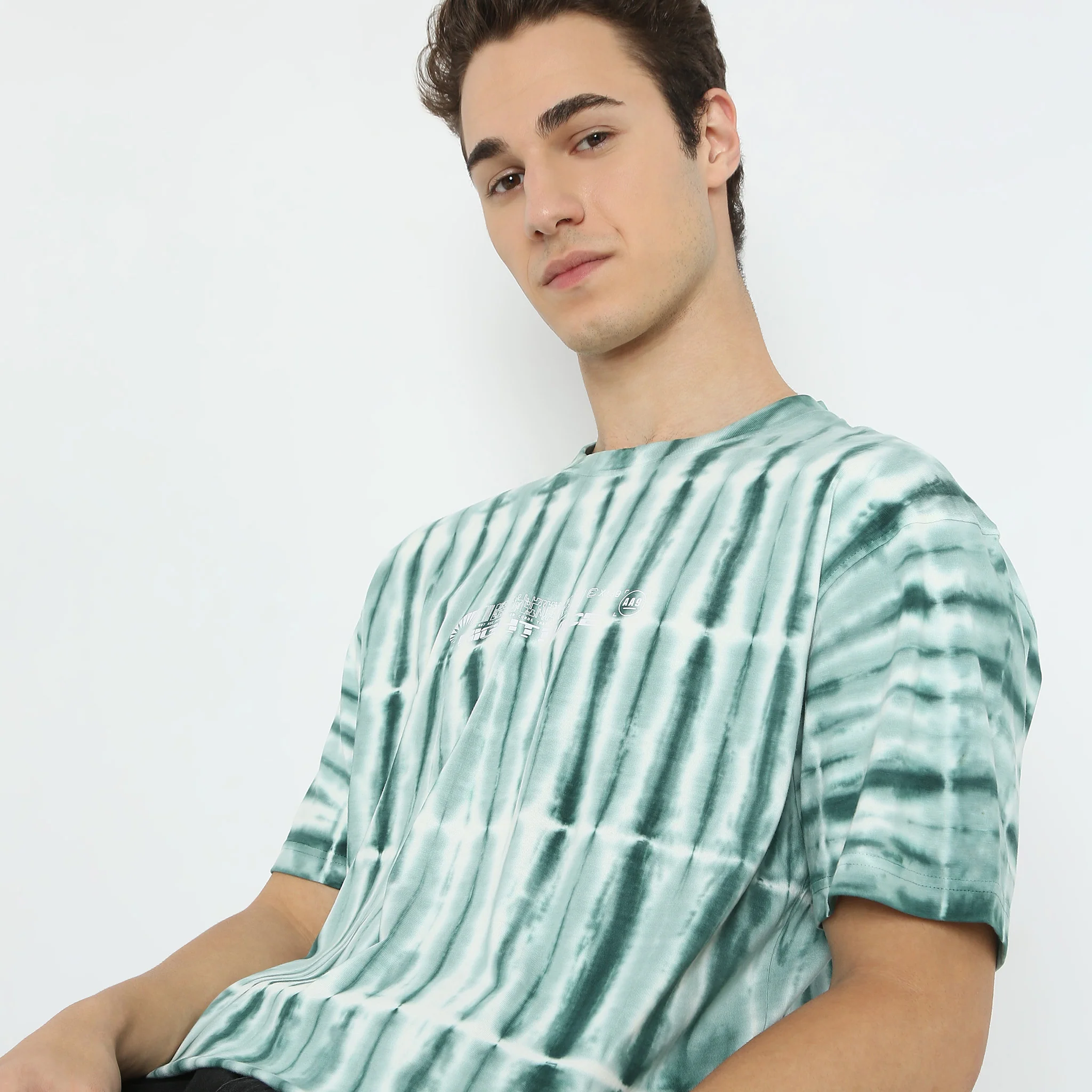 Oversize Tie - Dye Crew Neck T-Shirt - Image 4