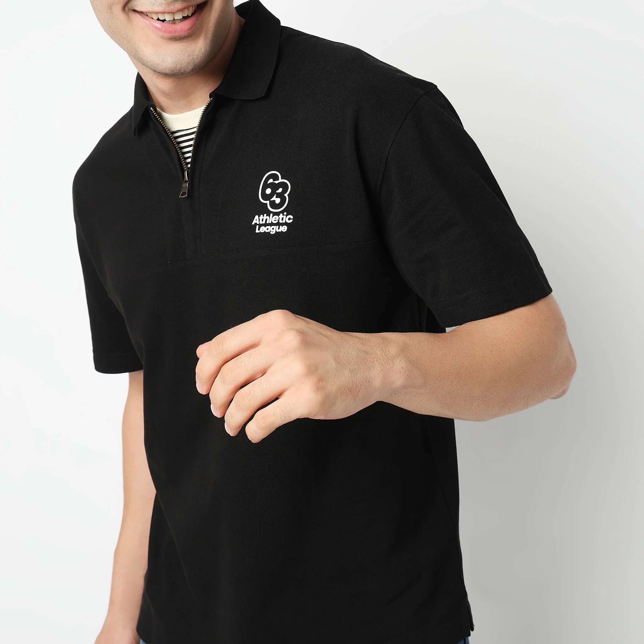 Oversize University Polo T-Shirt - Image 4