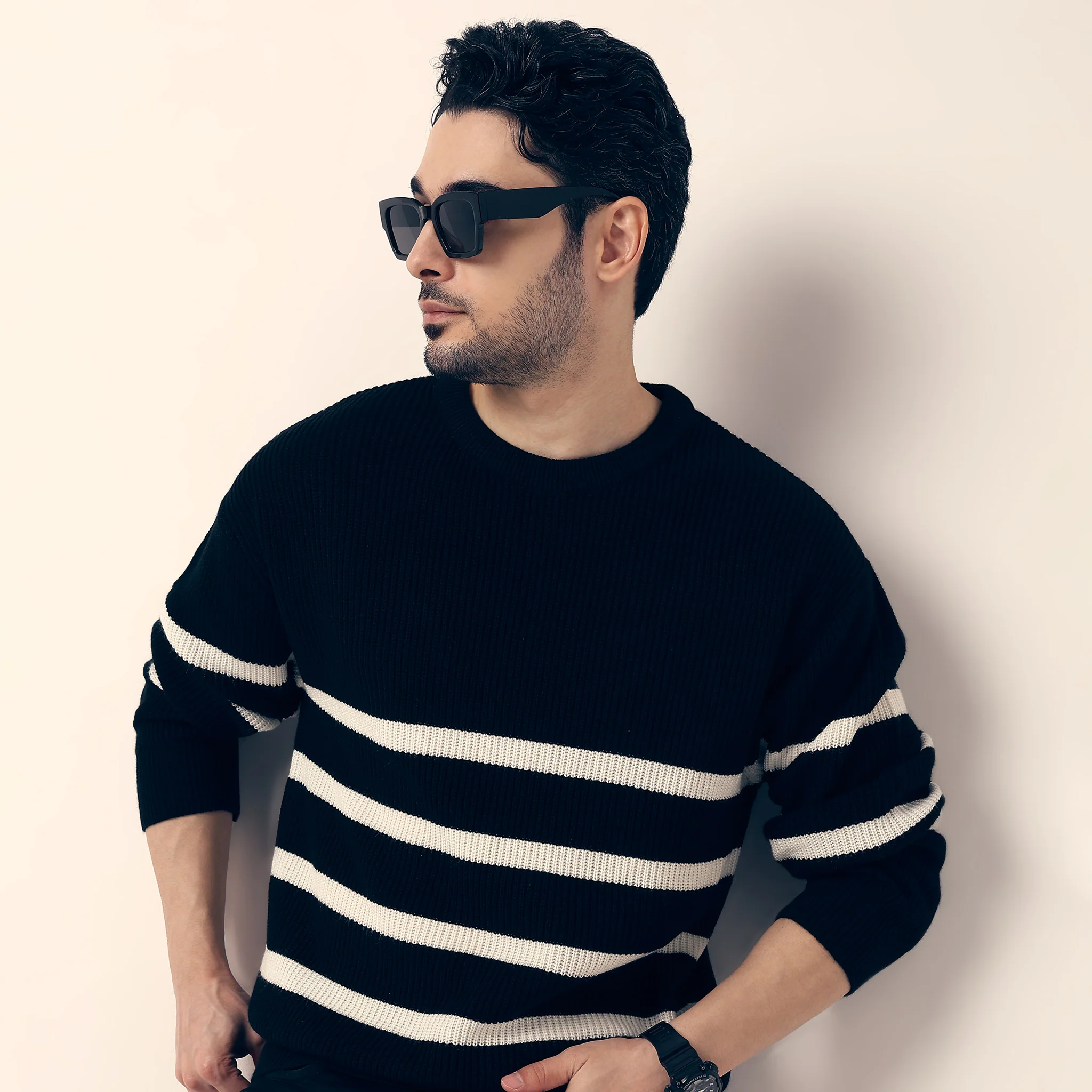 Oversize Winter Edit Striped Sweater