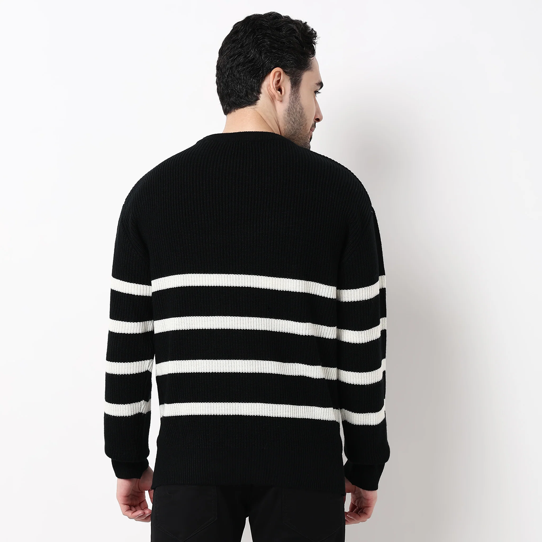Oversize Winter Edit Striped Sweater - Image 3