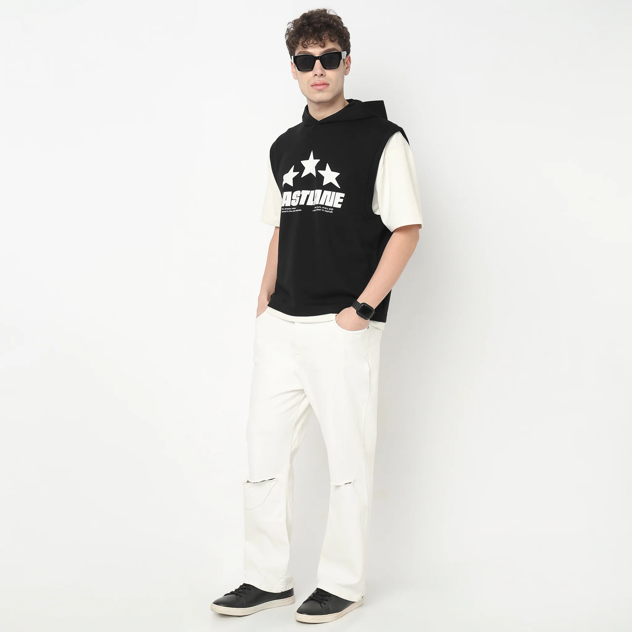Oversized Crew Neck Drip T-Shirt