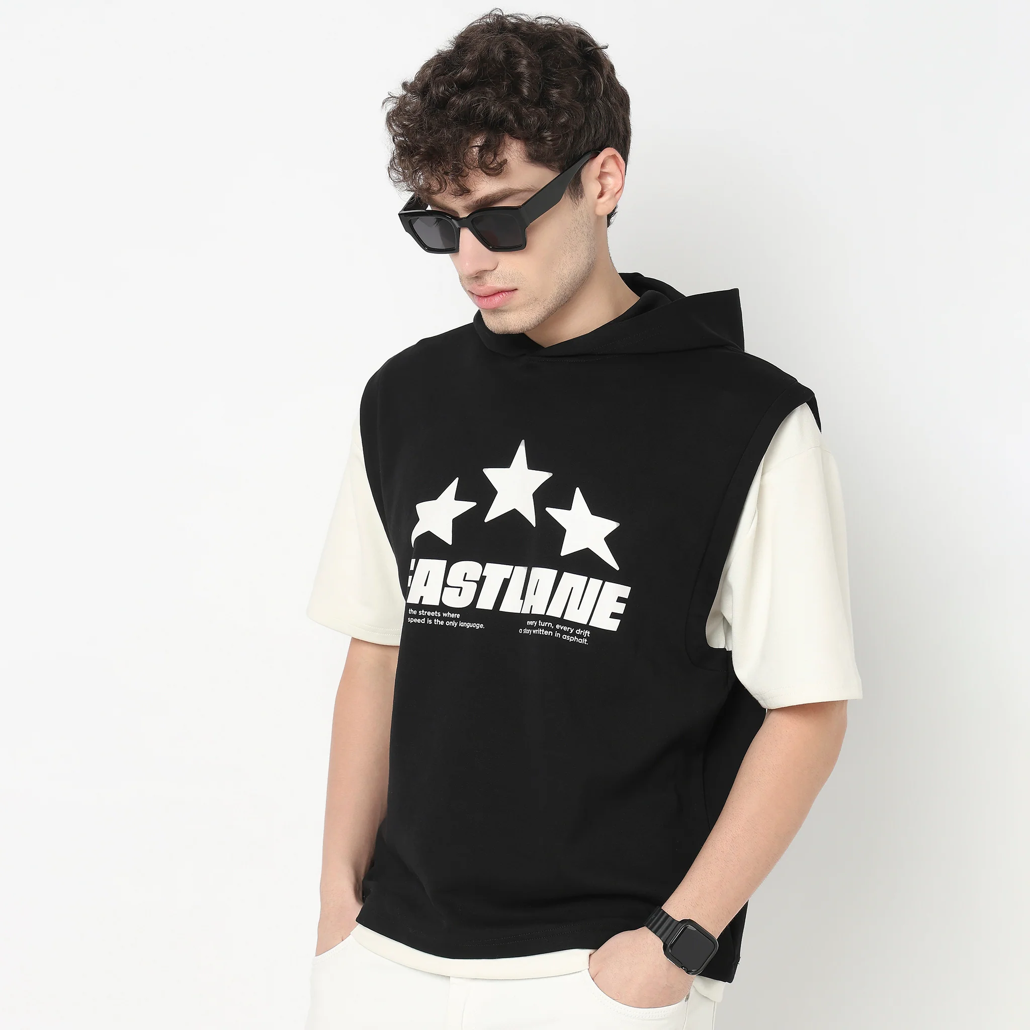 Oversized Crew Neck Drip T-Shirt - Image 2