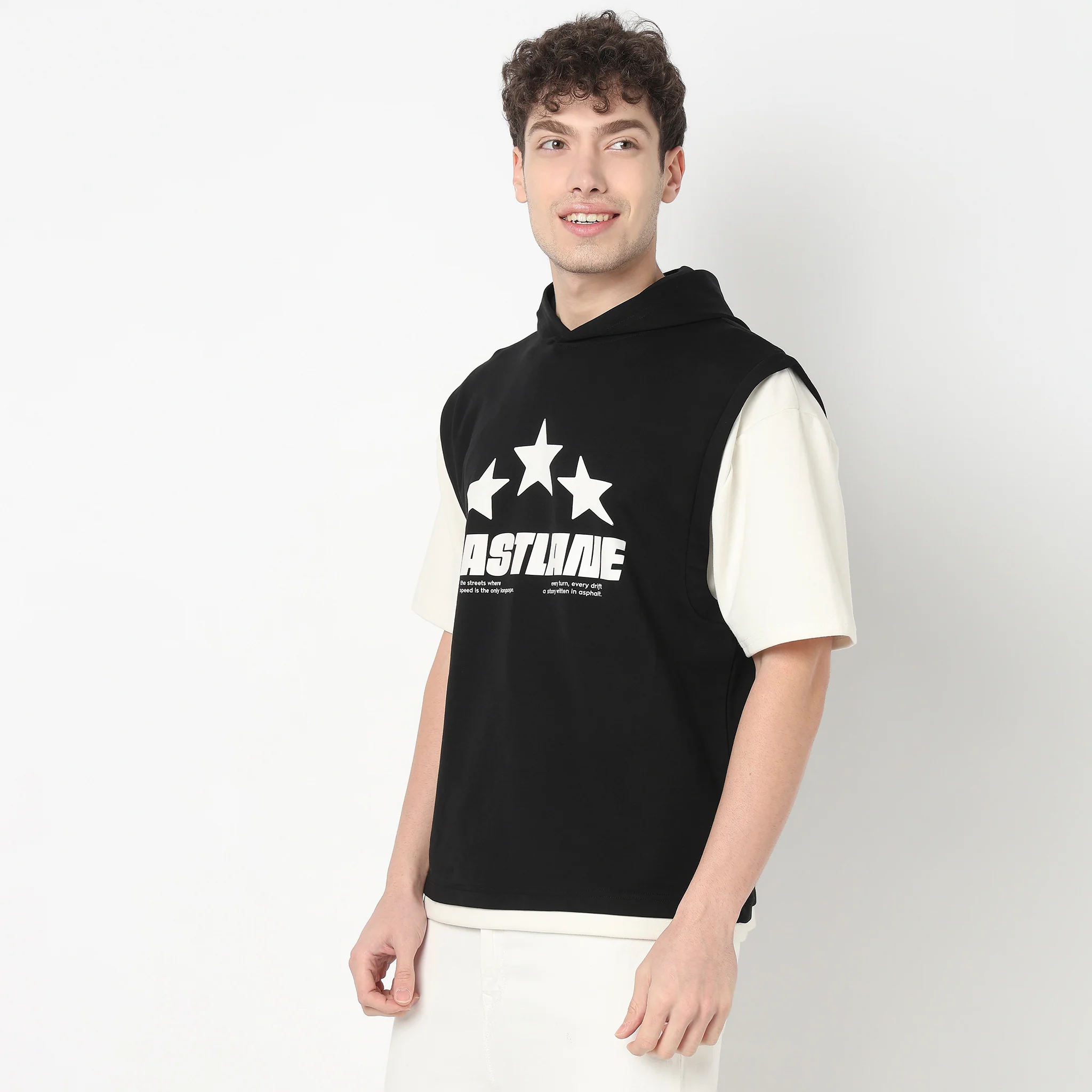 Oversized Crew Neck Drip T-Shirt - Image 5