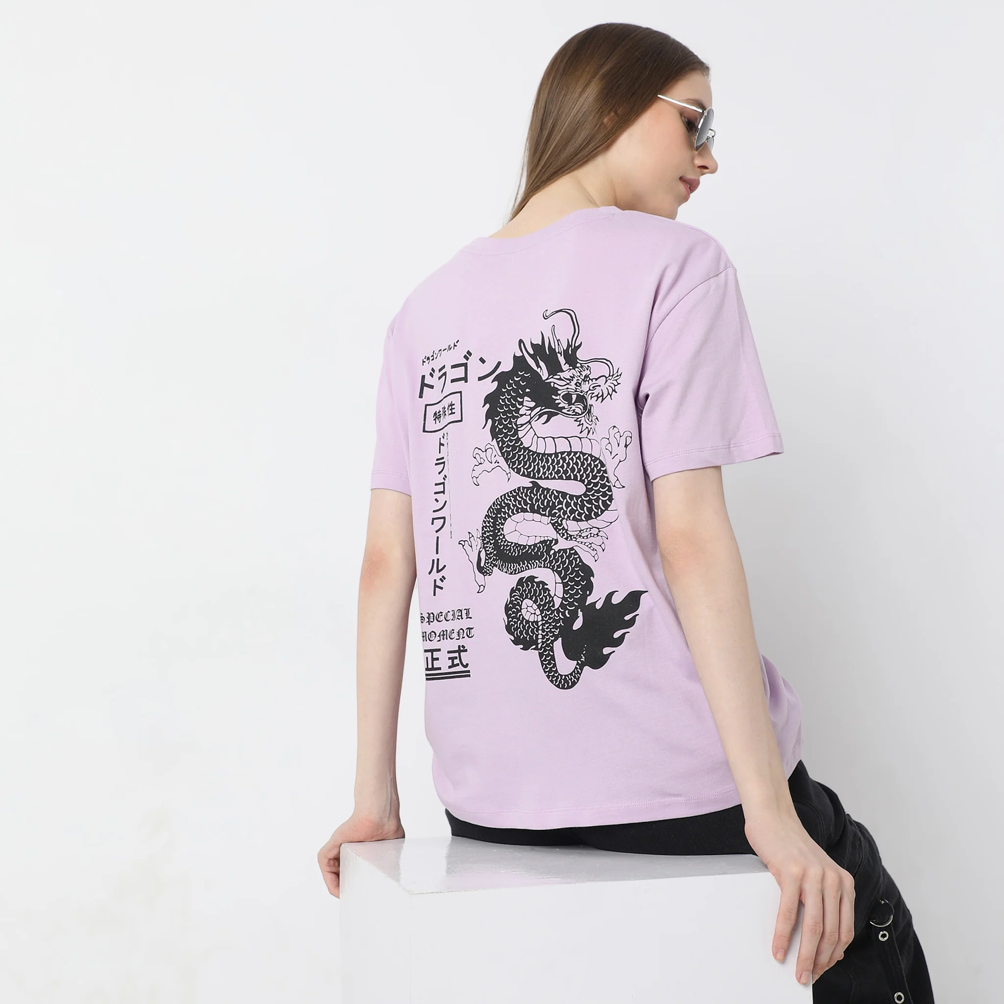 Oversized Front & Back Print T-Shirt