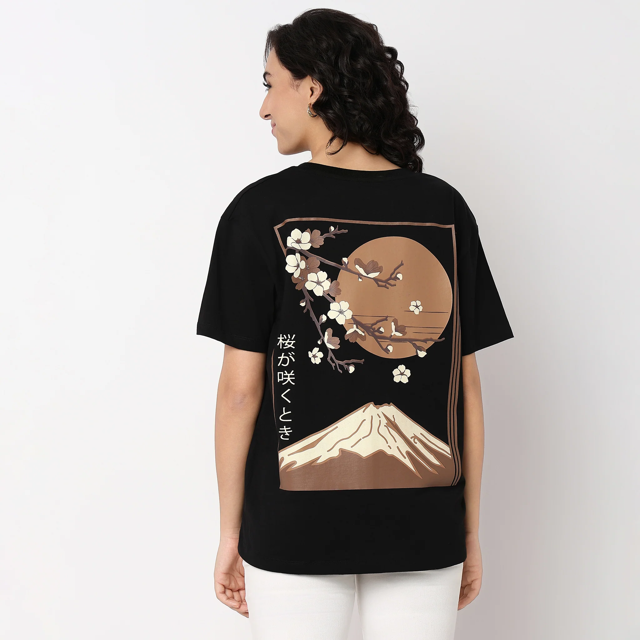 Oversized Front and Back Graphic Print T-Shirt - Image 3