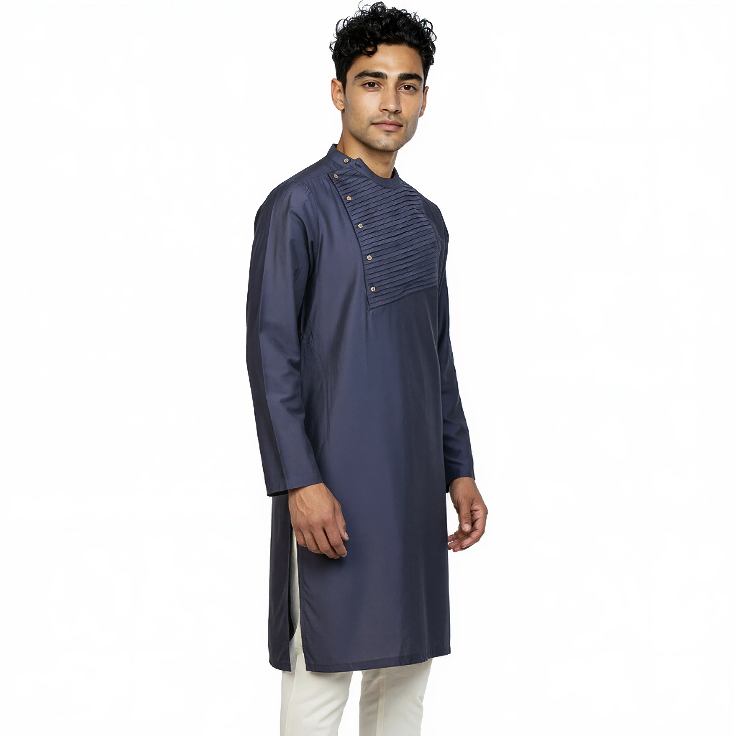 Pintuck Long Kurta - Image 10