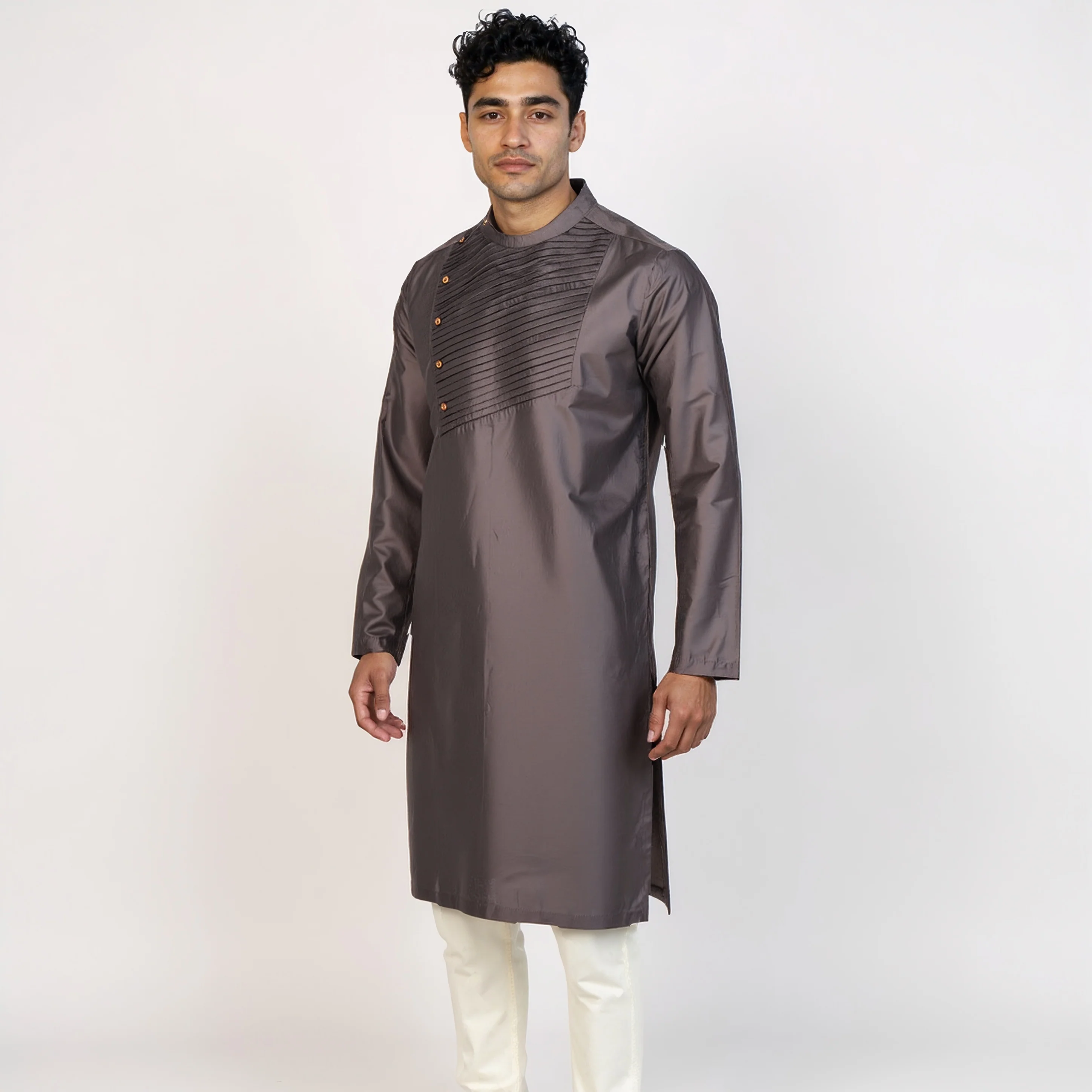 Pintuck Long Kurta - Image 9