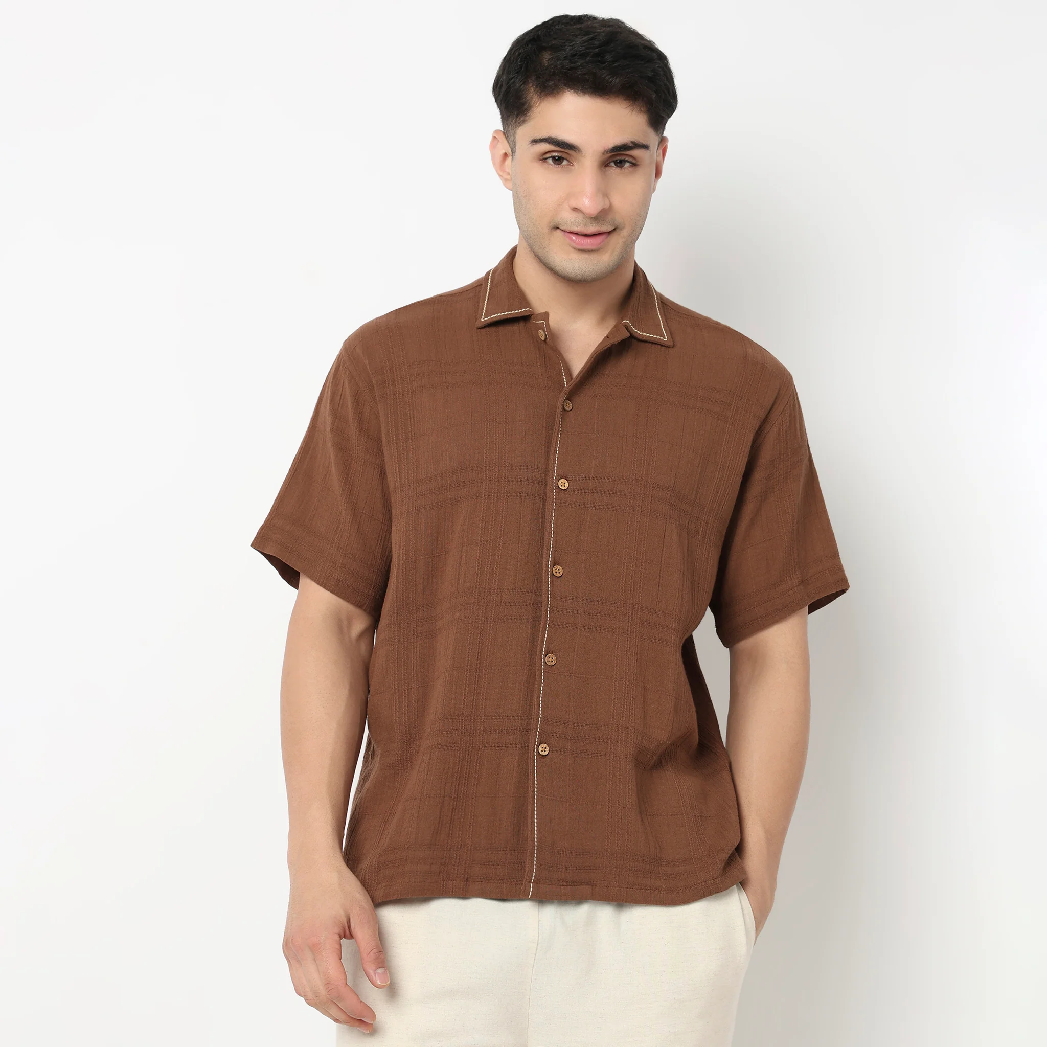 Point Down Embroidered Shirt - Image 2