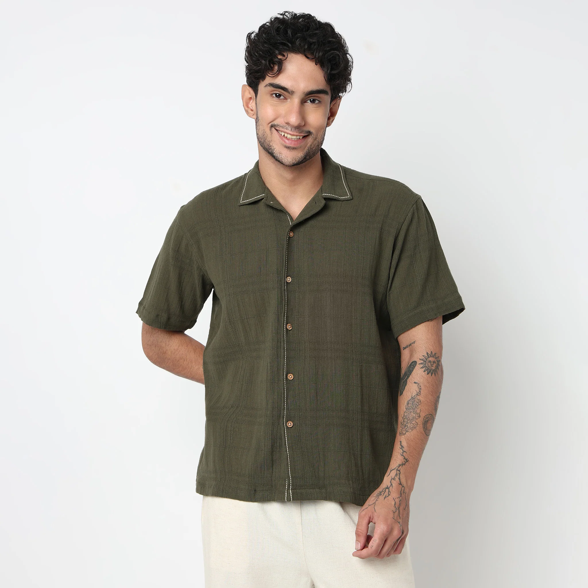 Point Down Embroidered Shirt - Image 6