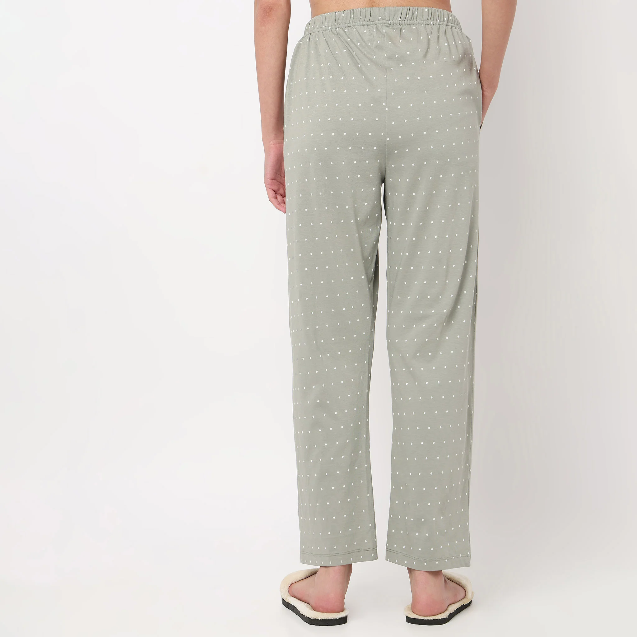 Polka Dot Cotton Lounge Pyjamas - Image 3