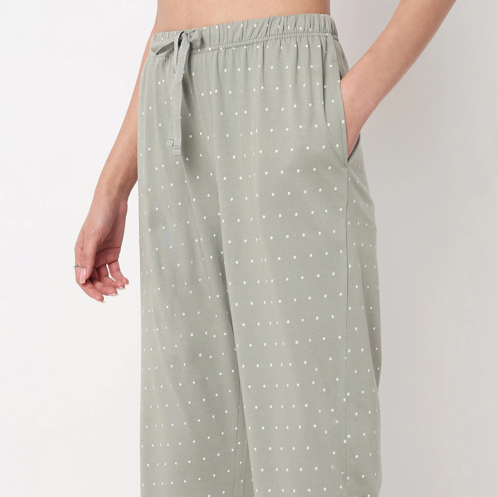 Polka Dot Cotton Lounge Pyjamas - Image 4