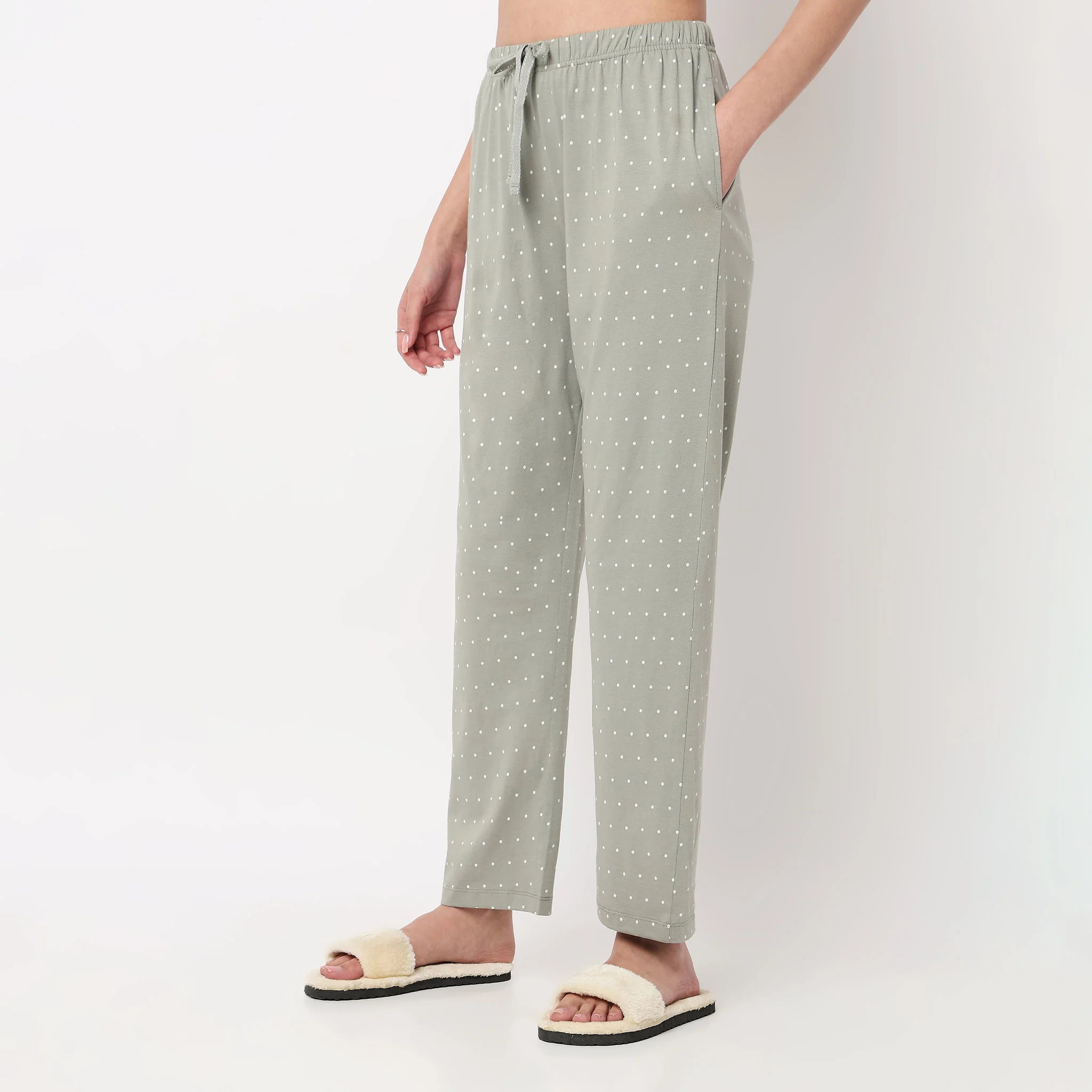 Polka Dot Cotton Lounge Pyjamas - Image 5