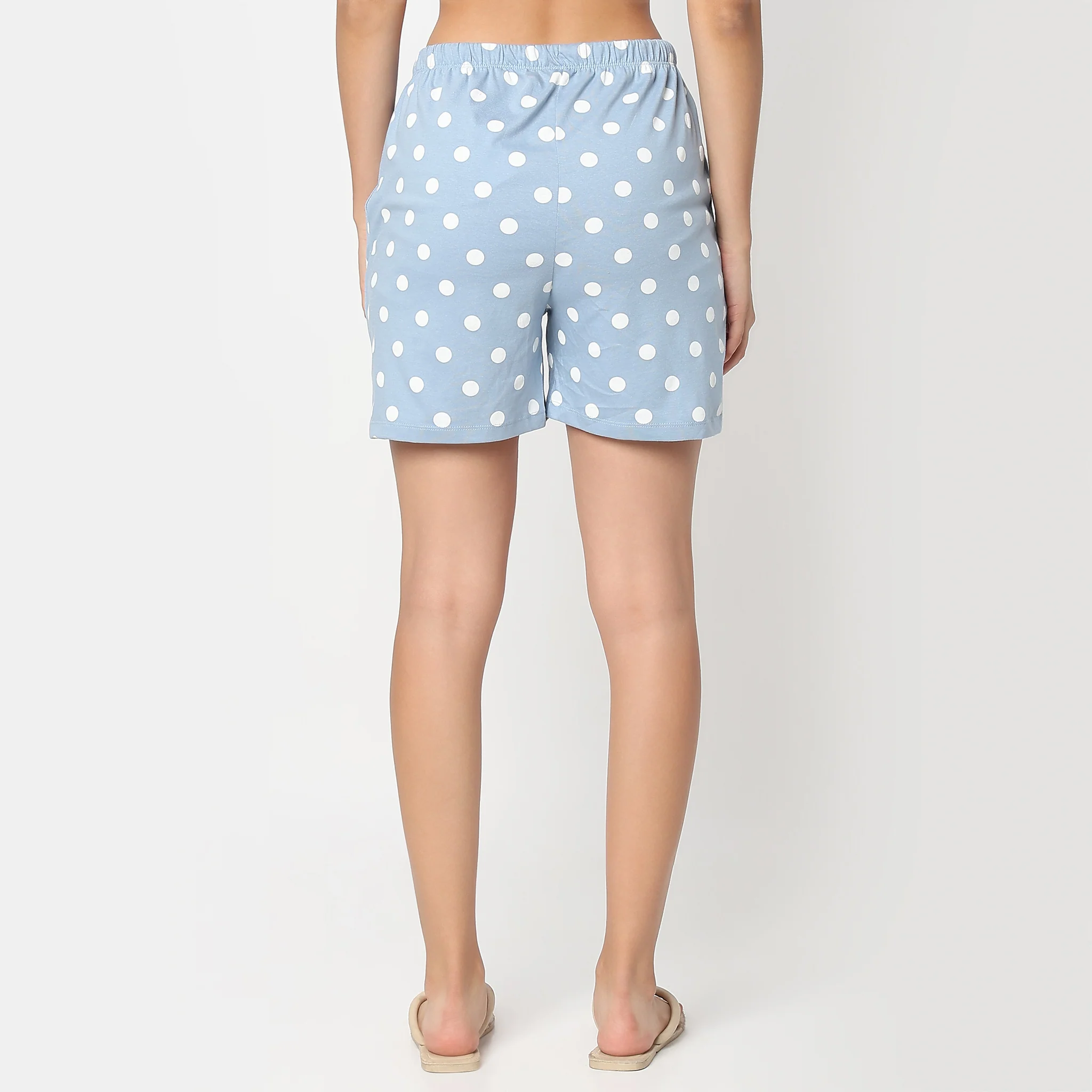 Polka Printed Loungewear Shorts - Image 3