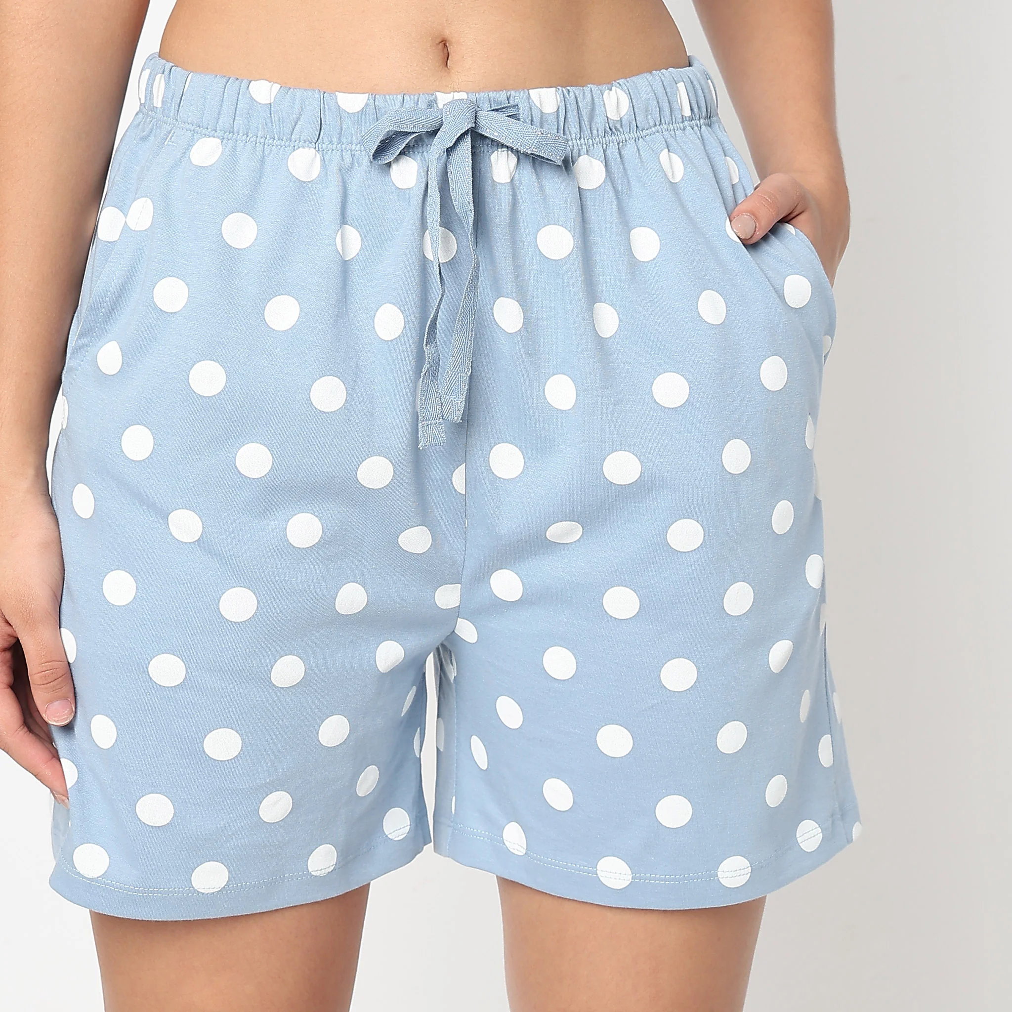 Polka Printed Loungewear Shorts - Image 4