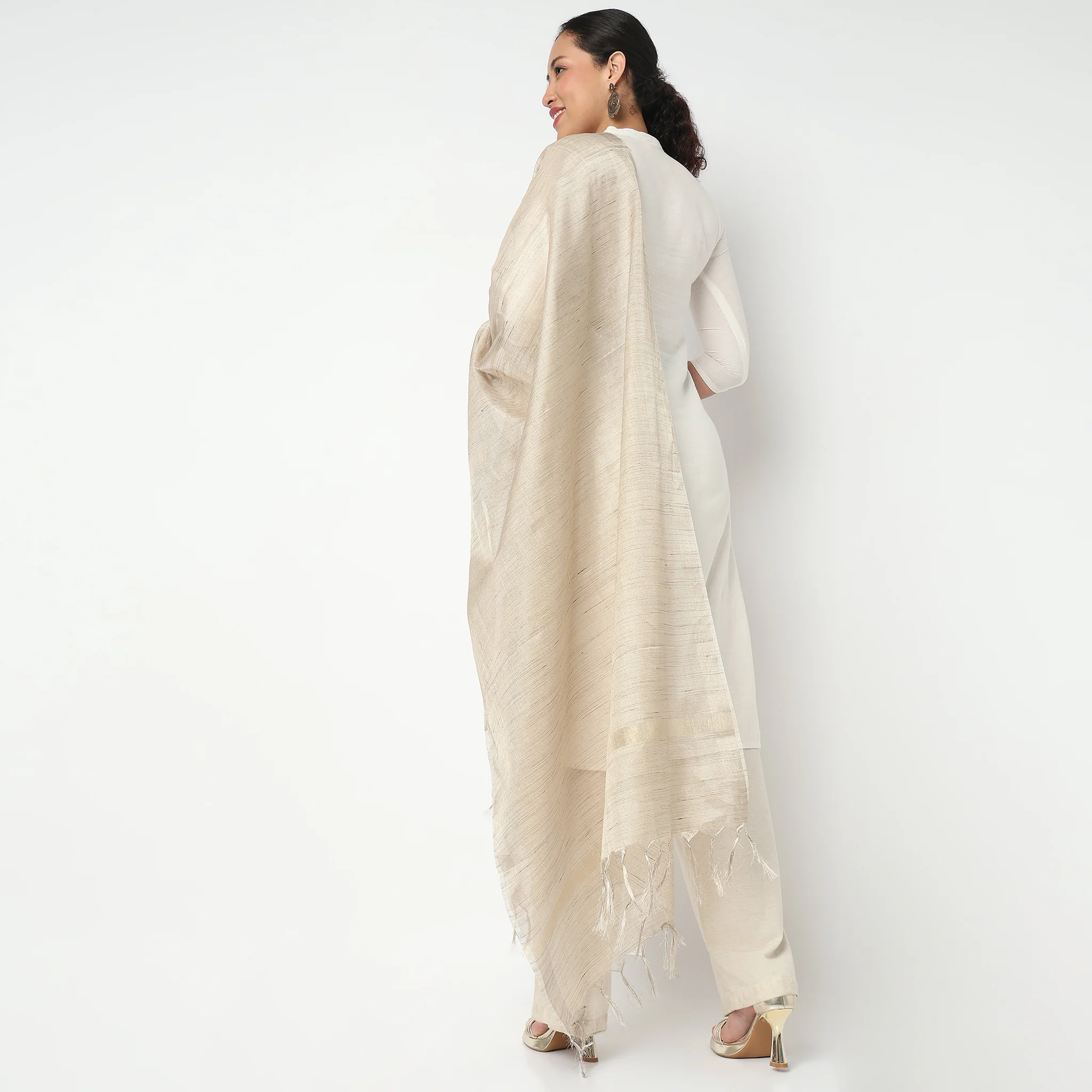 Poly Silk Tissue Dupatta - Image 2