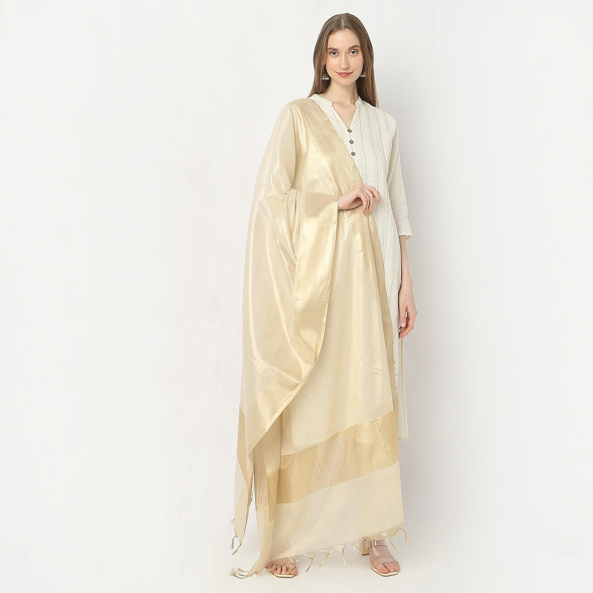 Polyamide Solid Dupatta - Image 4