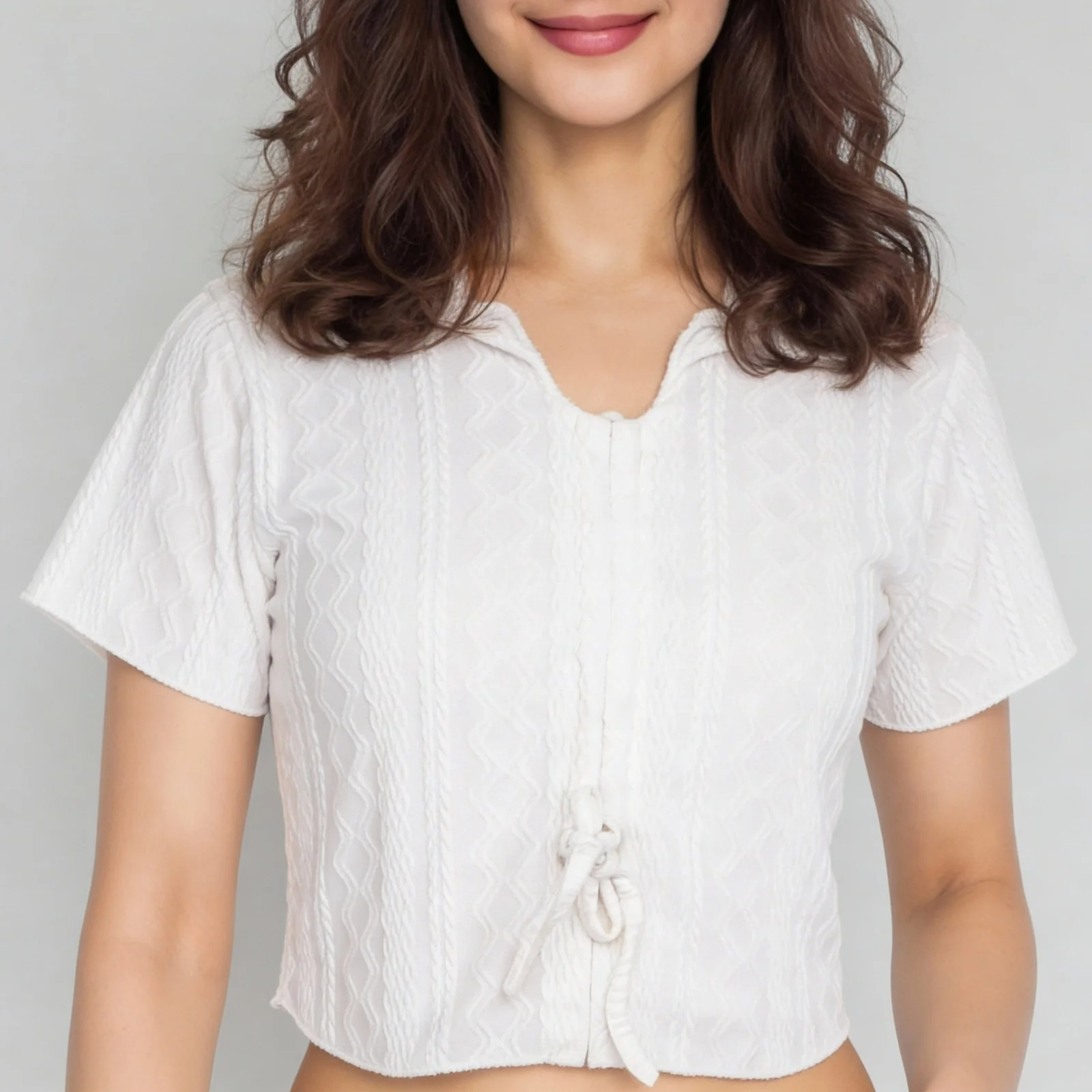 Textured Cuban Collar Top - Image 4