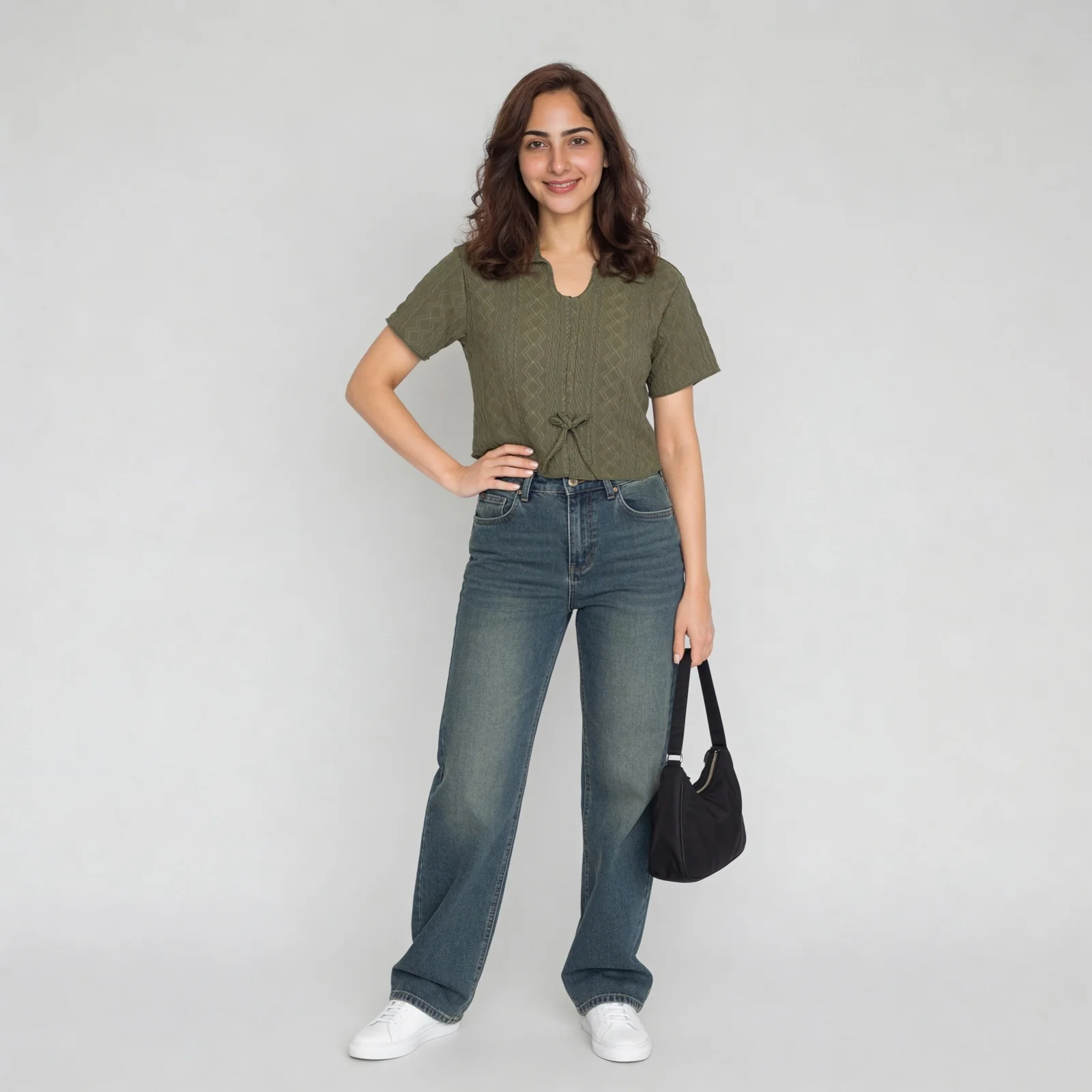Textured Cuban Collar Top - Image 6