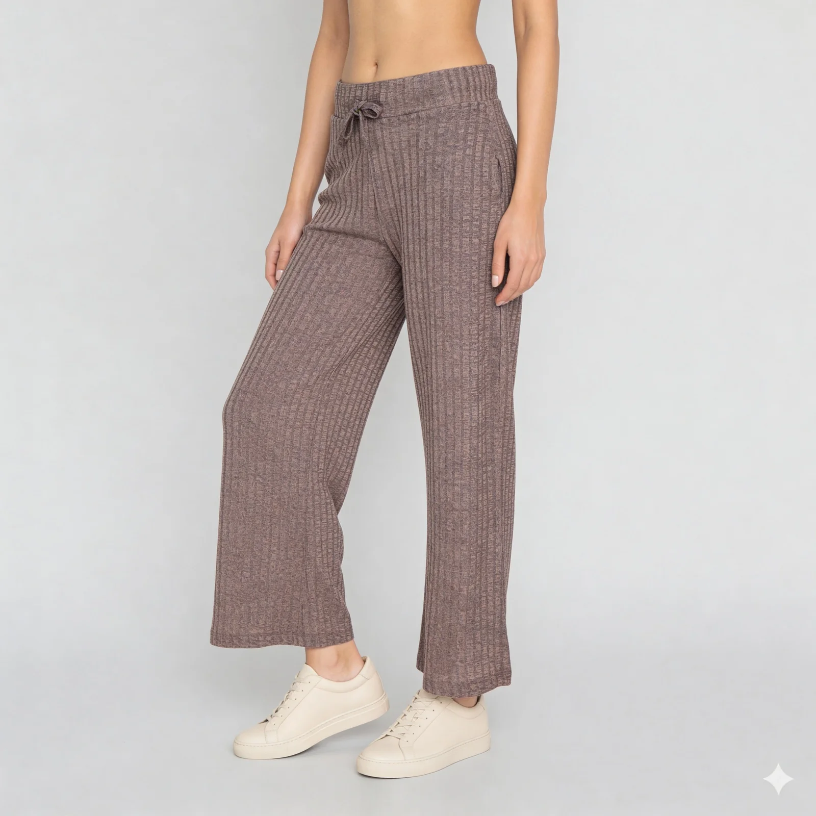 Cotton Ribbed Lounge Palazzo - Image 5