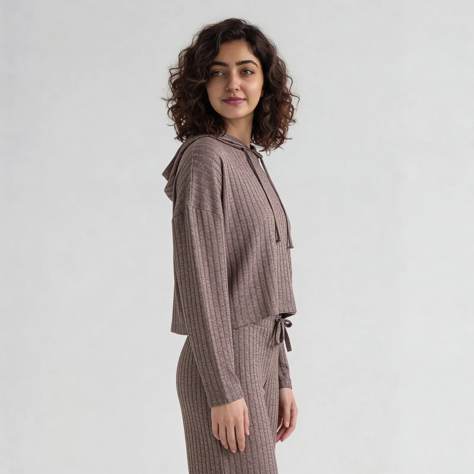Ribbed Hooded Sweatshirt - Image 5