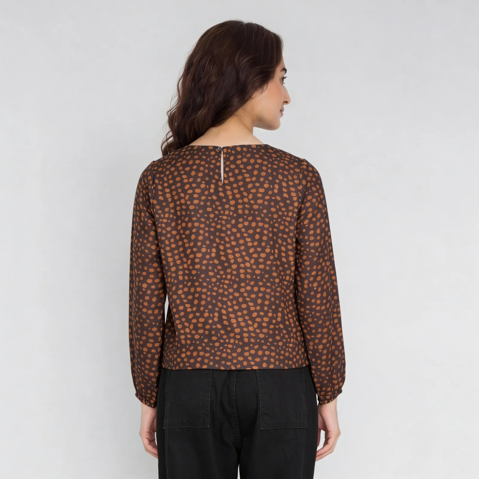 Printed Round Neck Top - Image 3