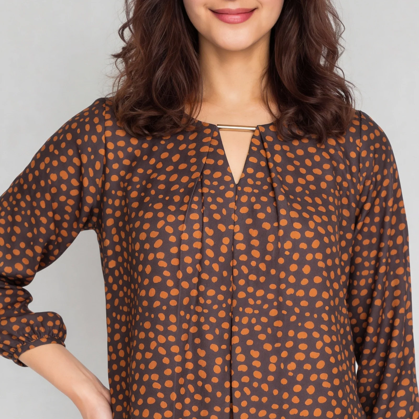 Printed Round Neck Top - Image 4