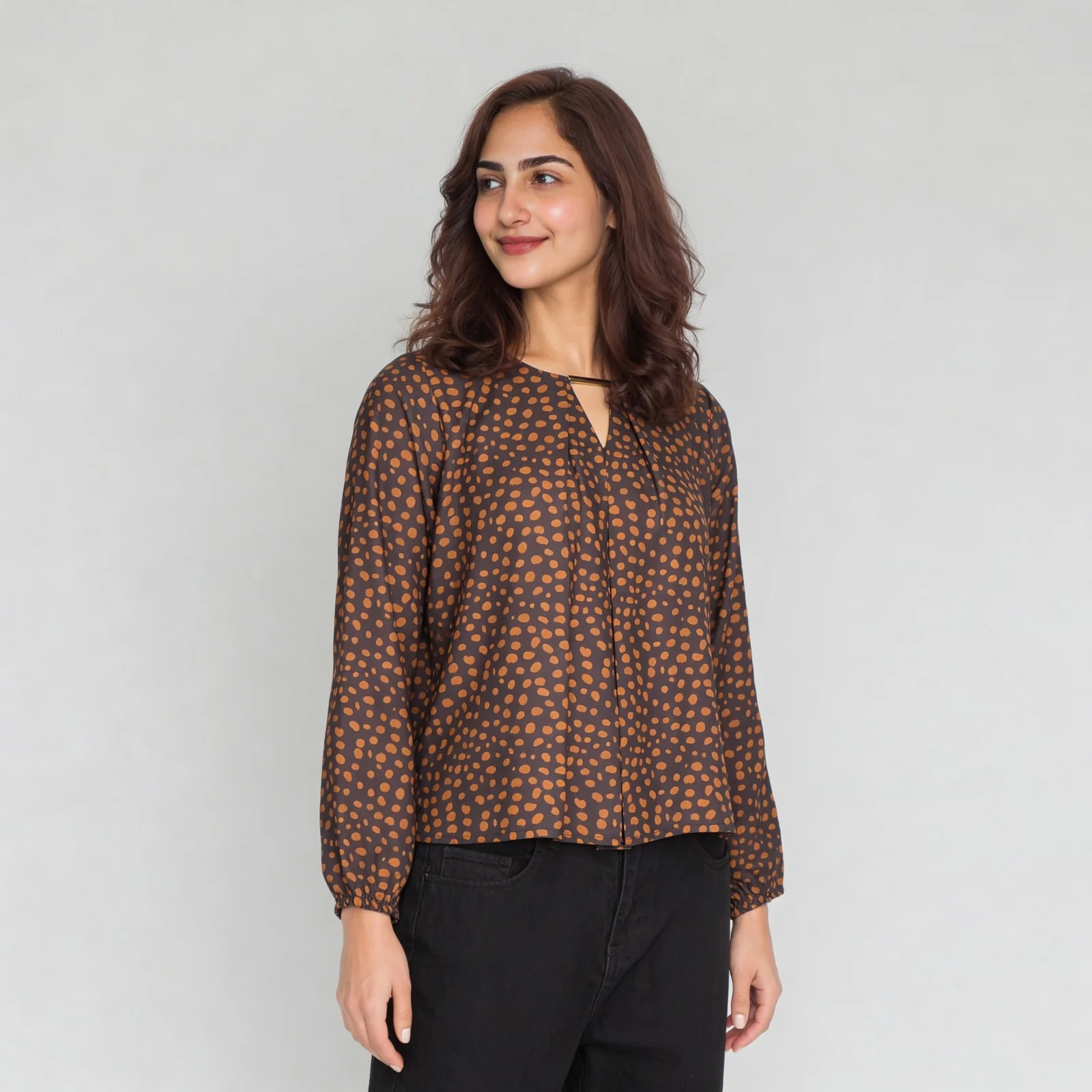 Printed Round Neck Top - Image 5